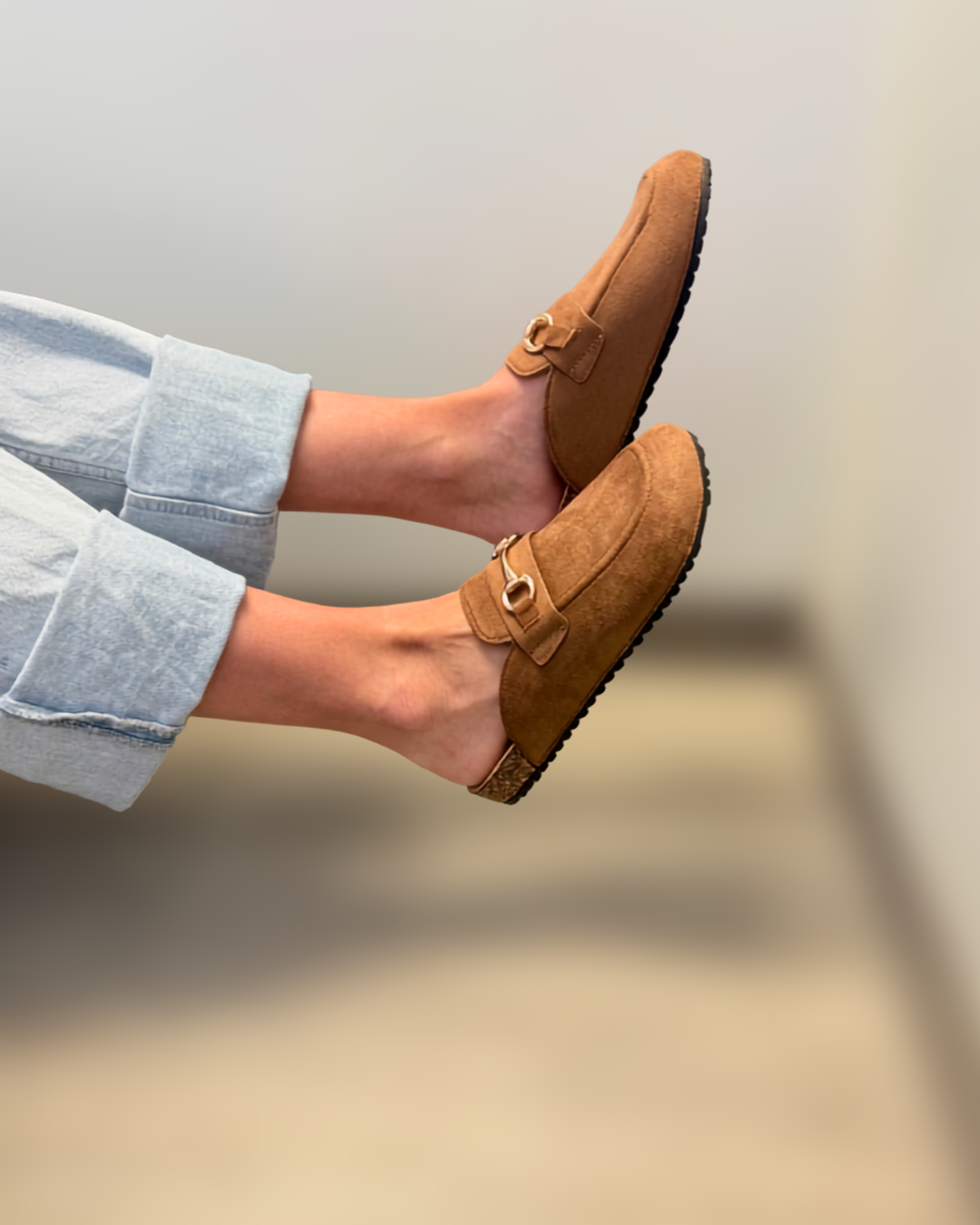 Isabella Camel Suede Moccasin Mule-Shop-Womens-Boutique-Clothing
