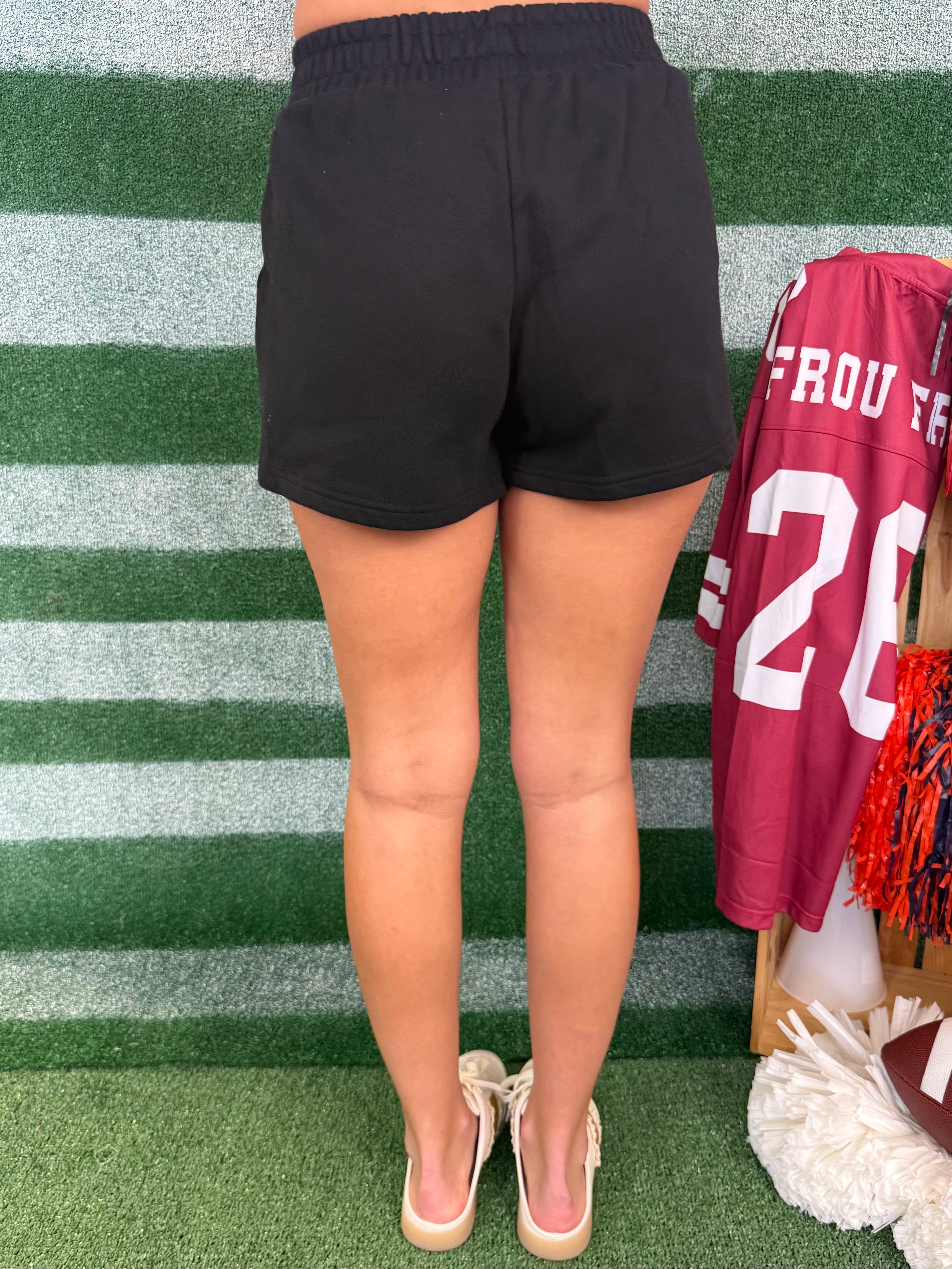 Lulu Mac Black Terry Cloth Short-Shop-Womens-Boutique-Clothing