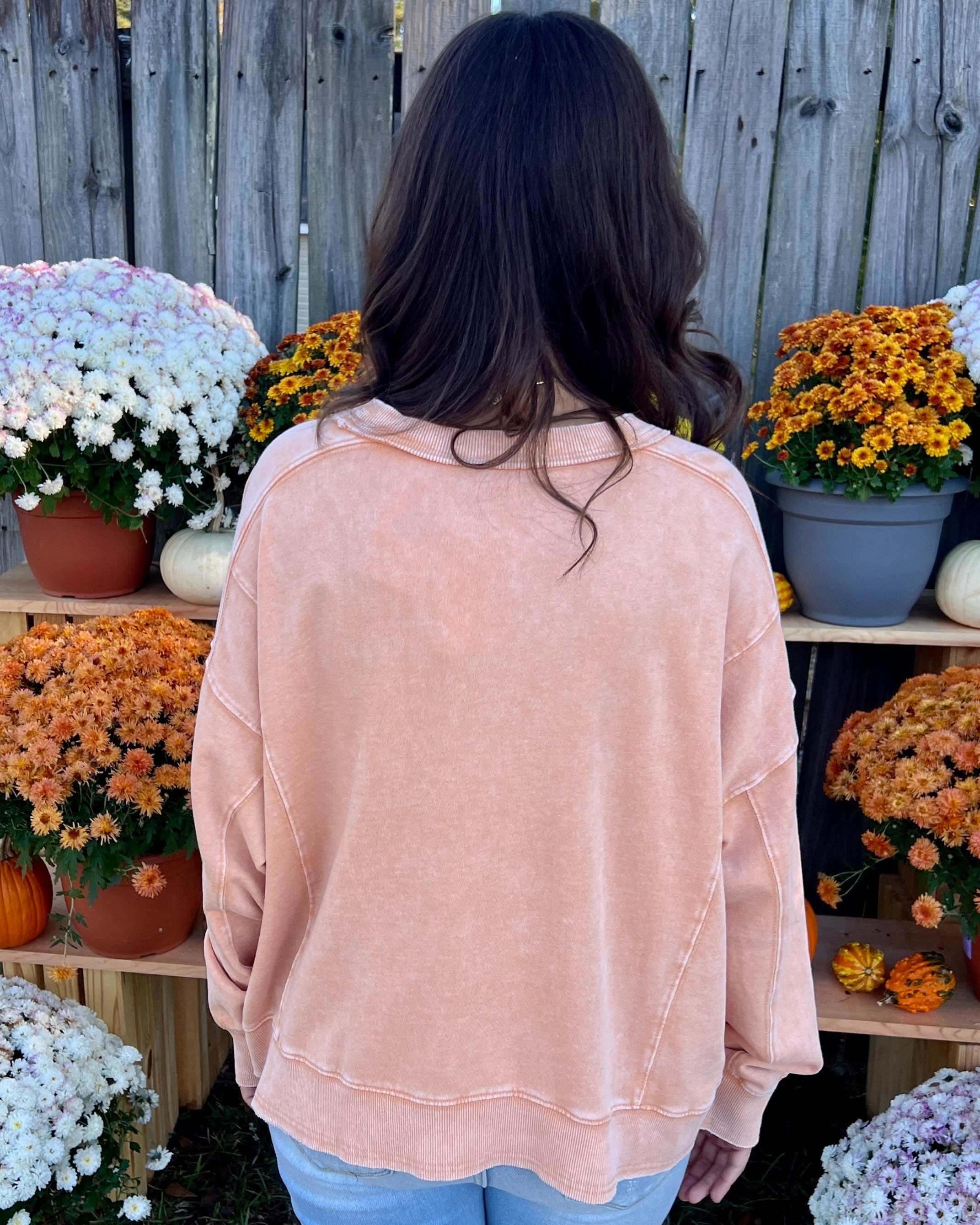 Feeling Better Peach Cream Mineral Wash Top-Shop-Womens-Boutique-Clothing