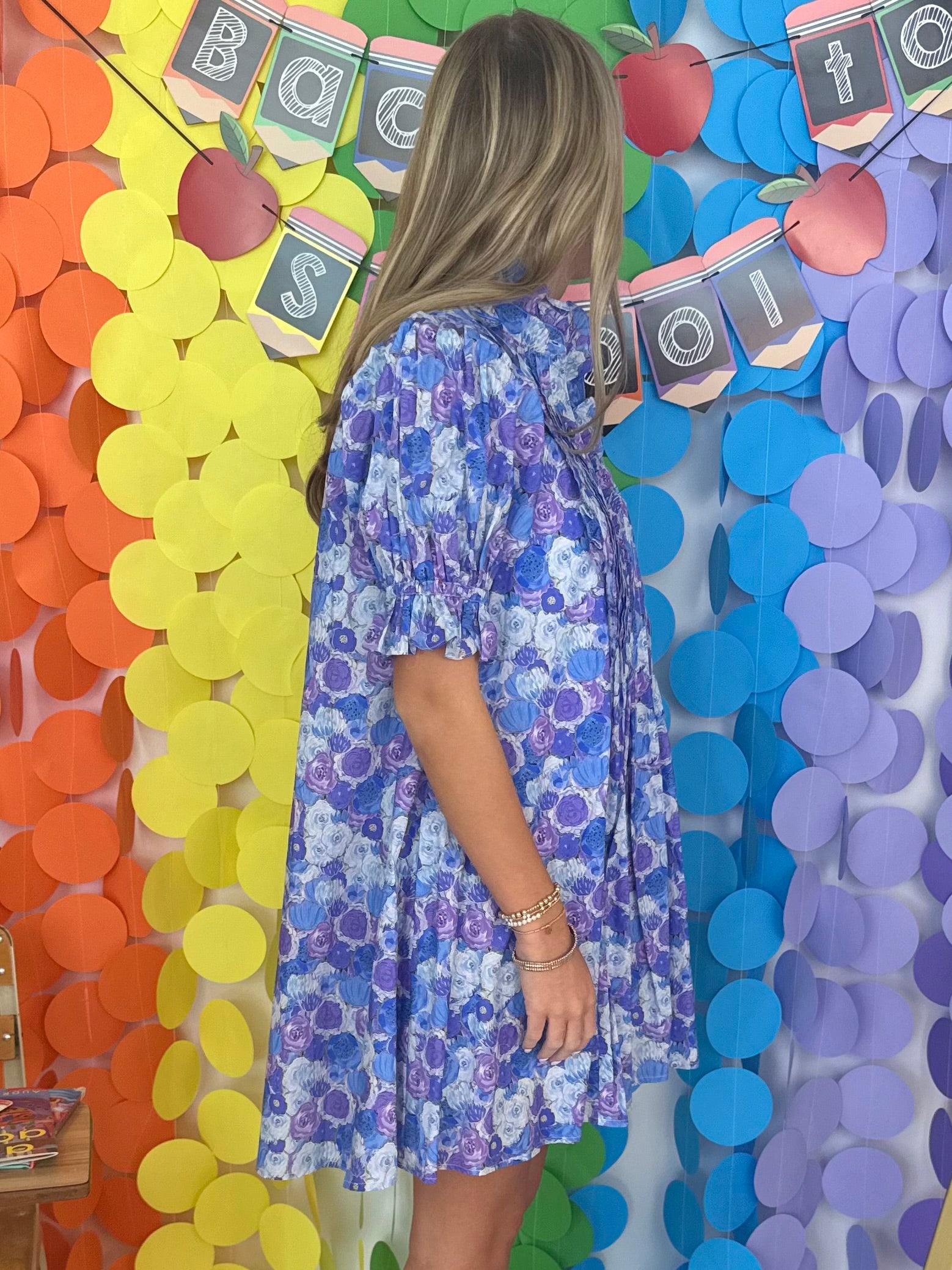 Pretty Avenue Blue Floral Dress-Shop-Womens-Boutique-Clothing