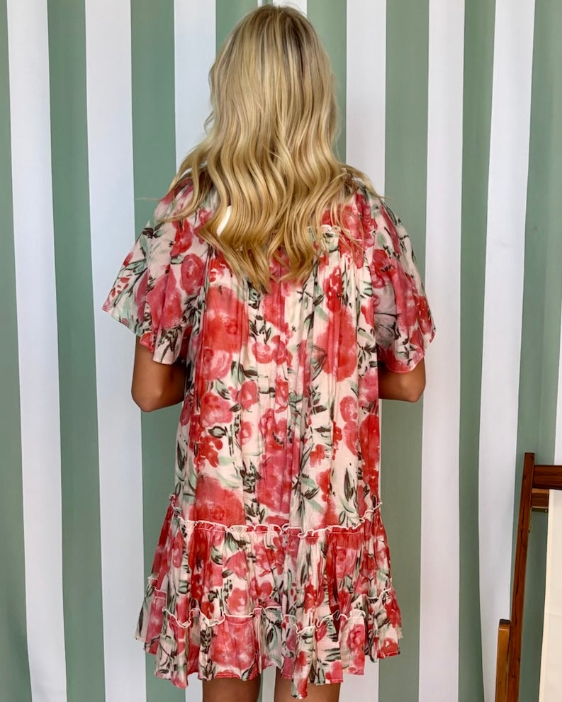 Build You Up Rose Floral Sheer Dress-Shop-Womens-Boutique-Clothing