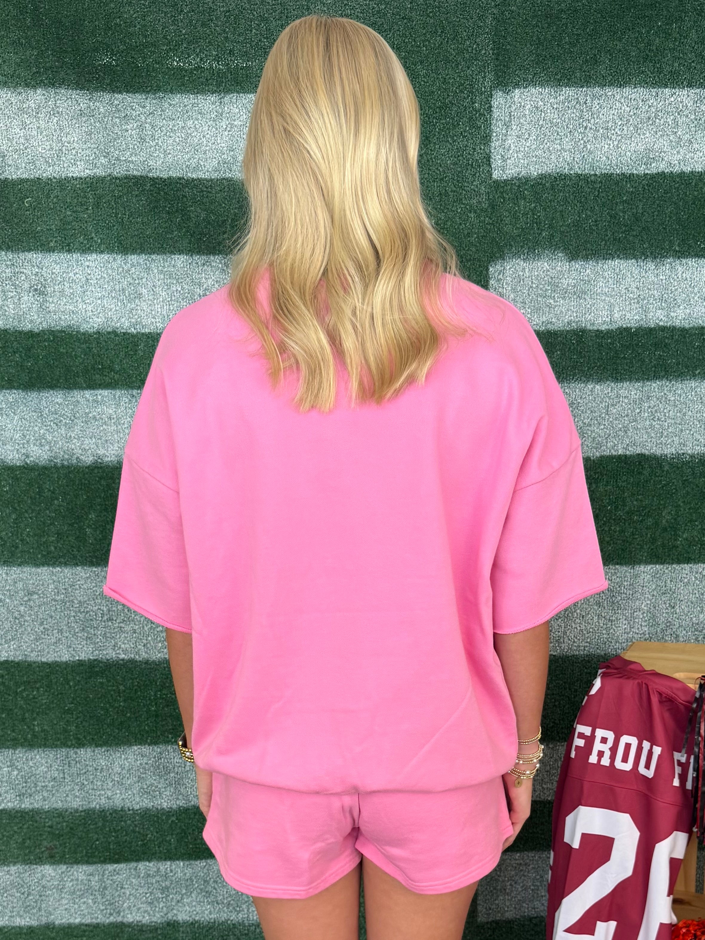 Lulu Mac Bubblegum SS Terry Cloth Top-Shop-Womens-Boutique-Clothing