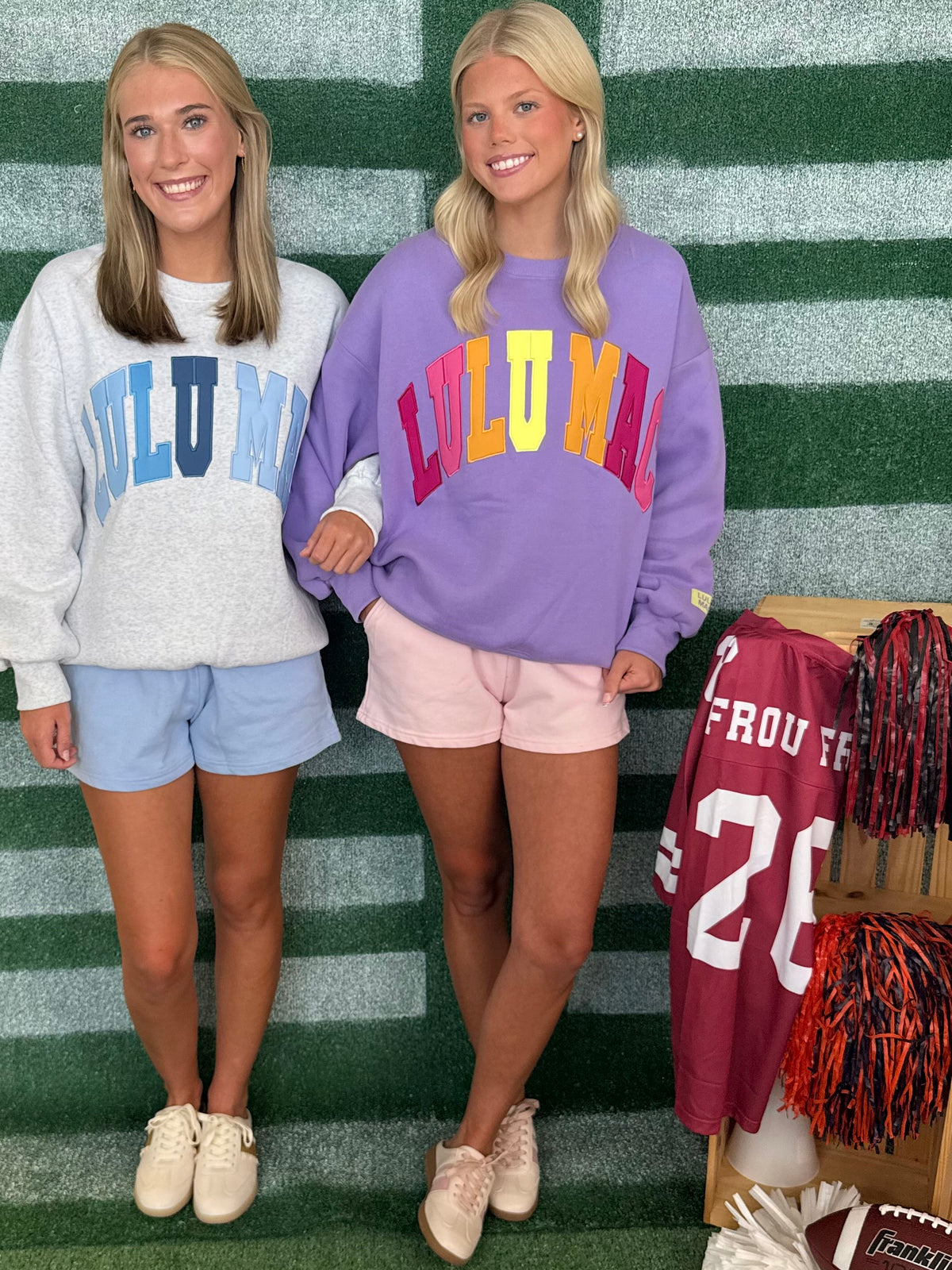 Lulu Mac Heather Grey Multi Sweatshirt-Shop-Womens-Boutique-Clothing