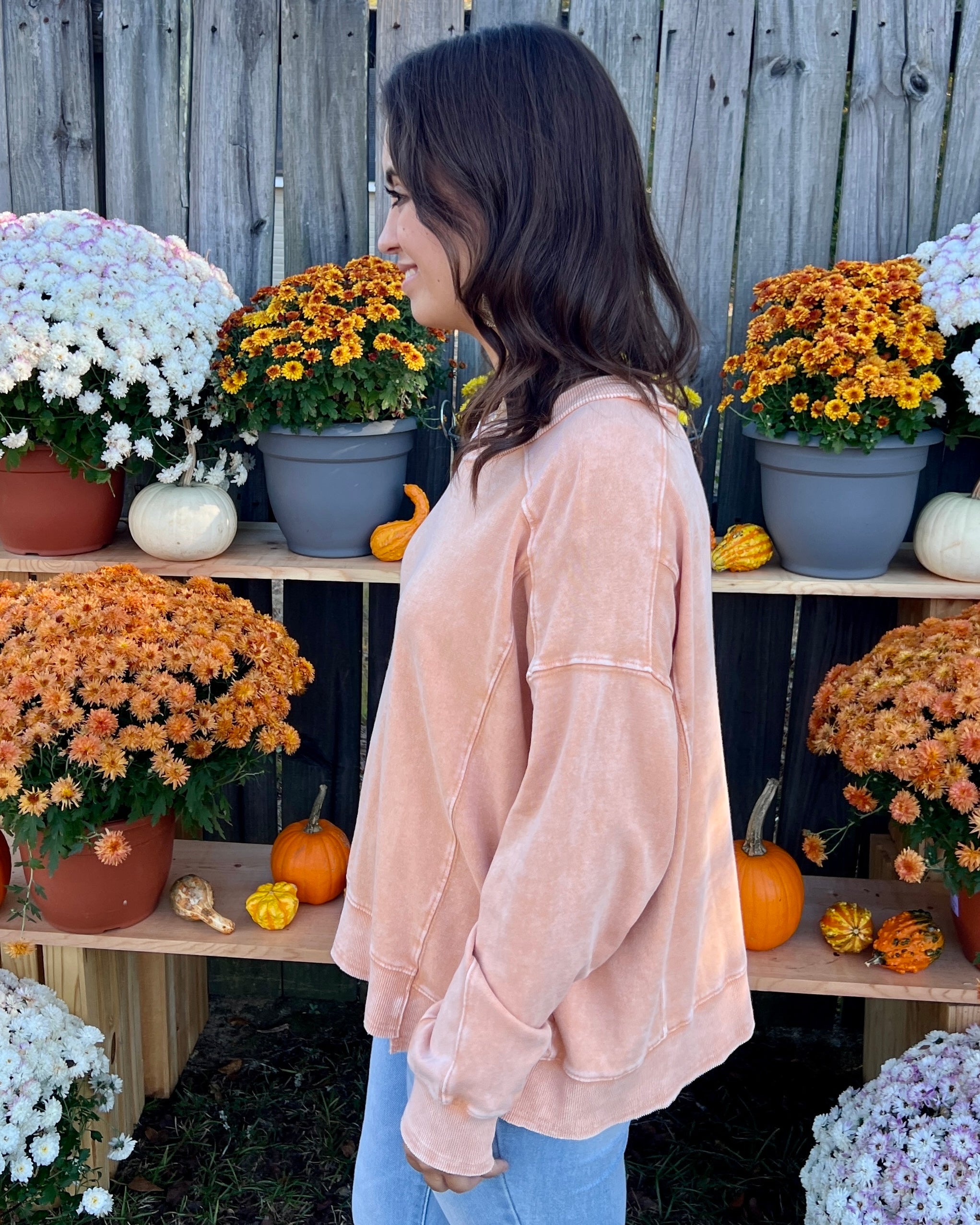 Feeling Better Peach Cream Mineral Wash Top-Shop-Womens-Boutique-Clothing