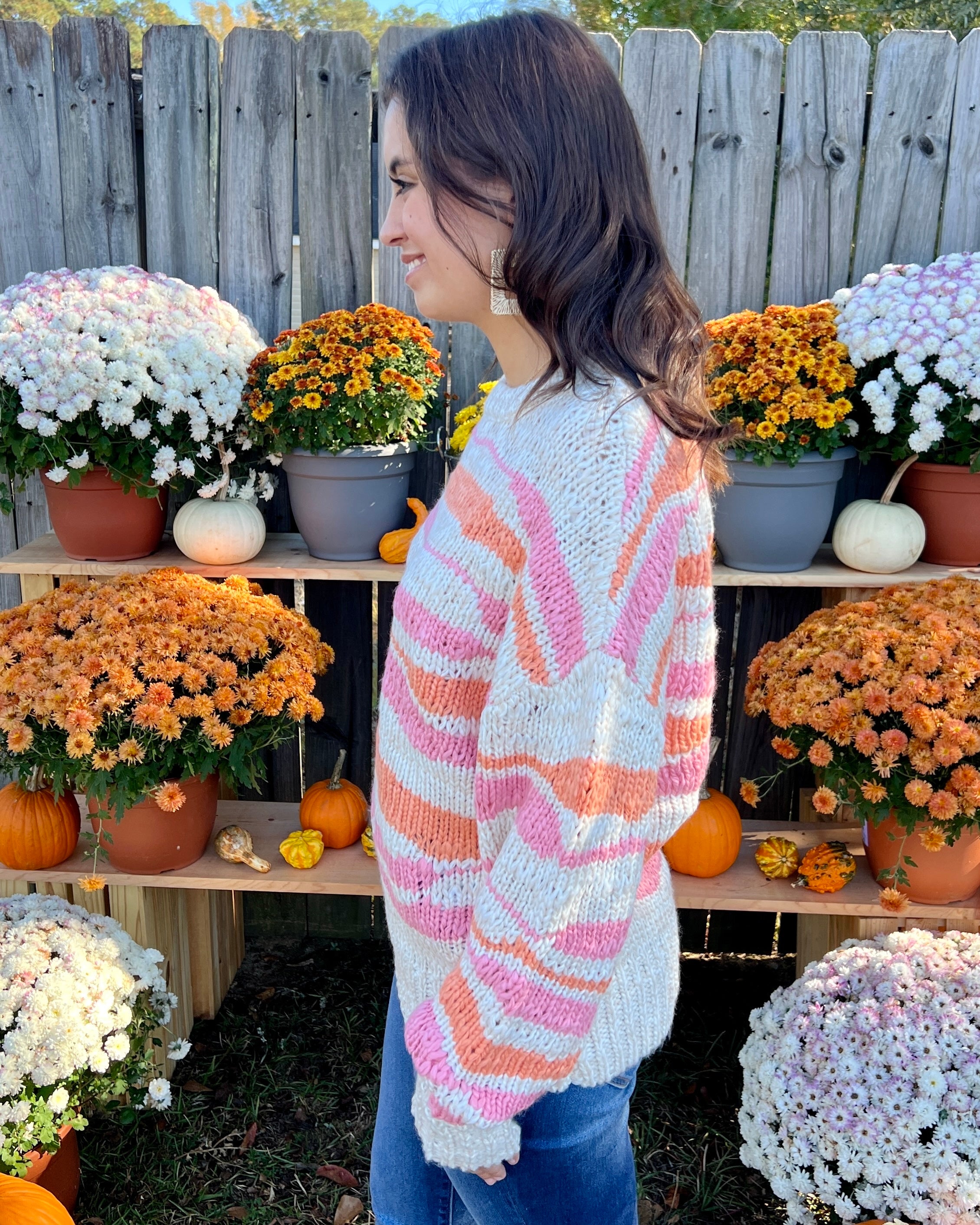 Eyes On You Mango Chunky Stripe Sweater-Shop-Womens-Boutique-Clothing