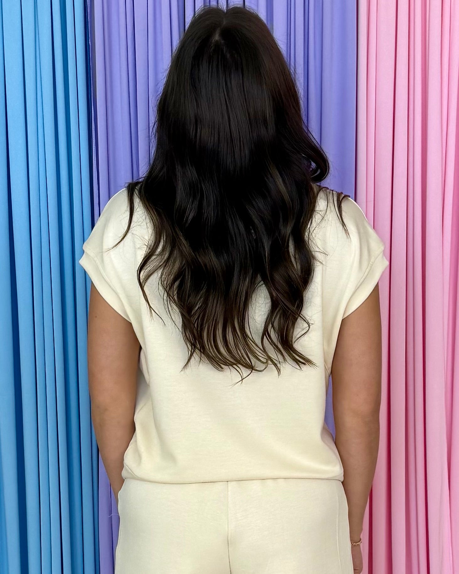 Ivory Charm Alpaca Cap Sleeve Shorts Set-Shop-Womens-Boutique-Clothing