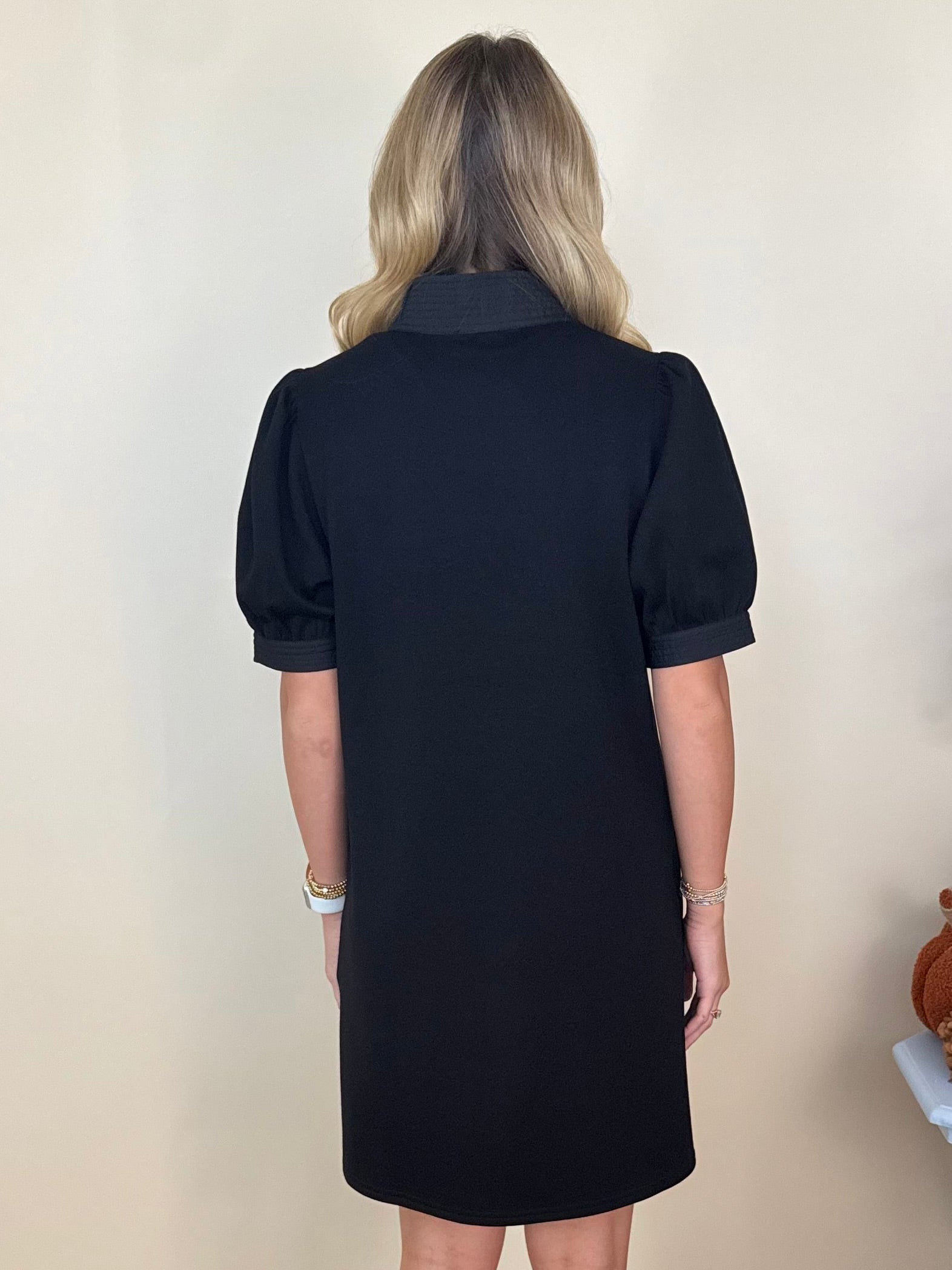Came Back Better Black Puff Sleeve Shift Dress-Shop-Womens-Boutique-Clothing