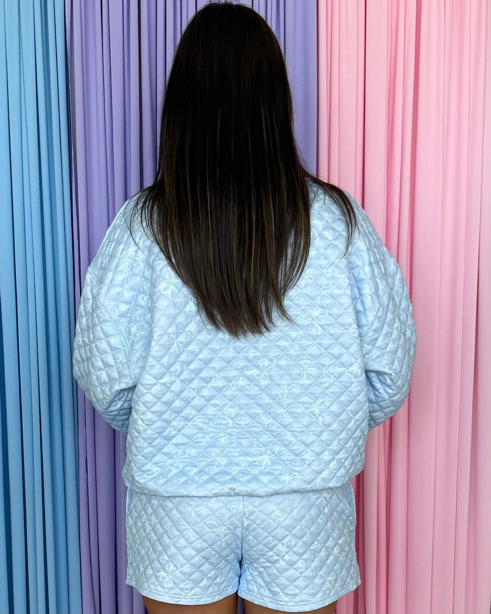 Sweet Escape Light Blue Quilted Top & Shorts Set-Shop-Womens-Boutique-Clothing