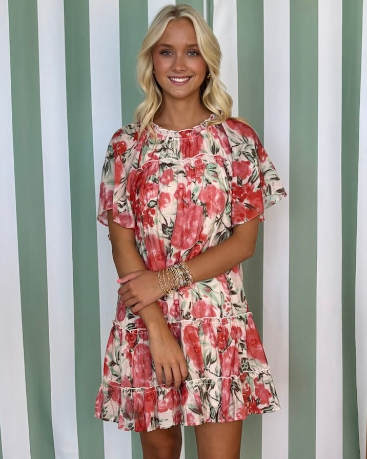 Build You Up Rose Floral Sheer Dress-Shop-Womens-Boutique-Clothing