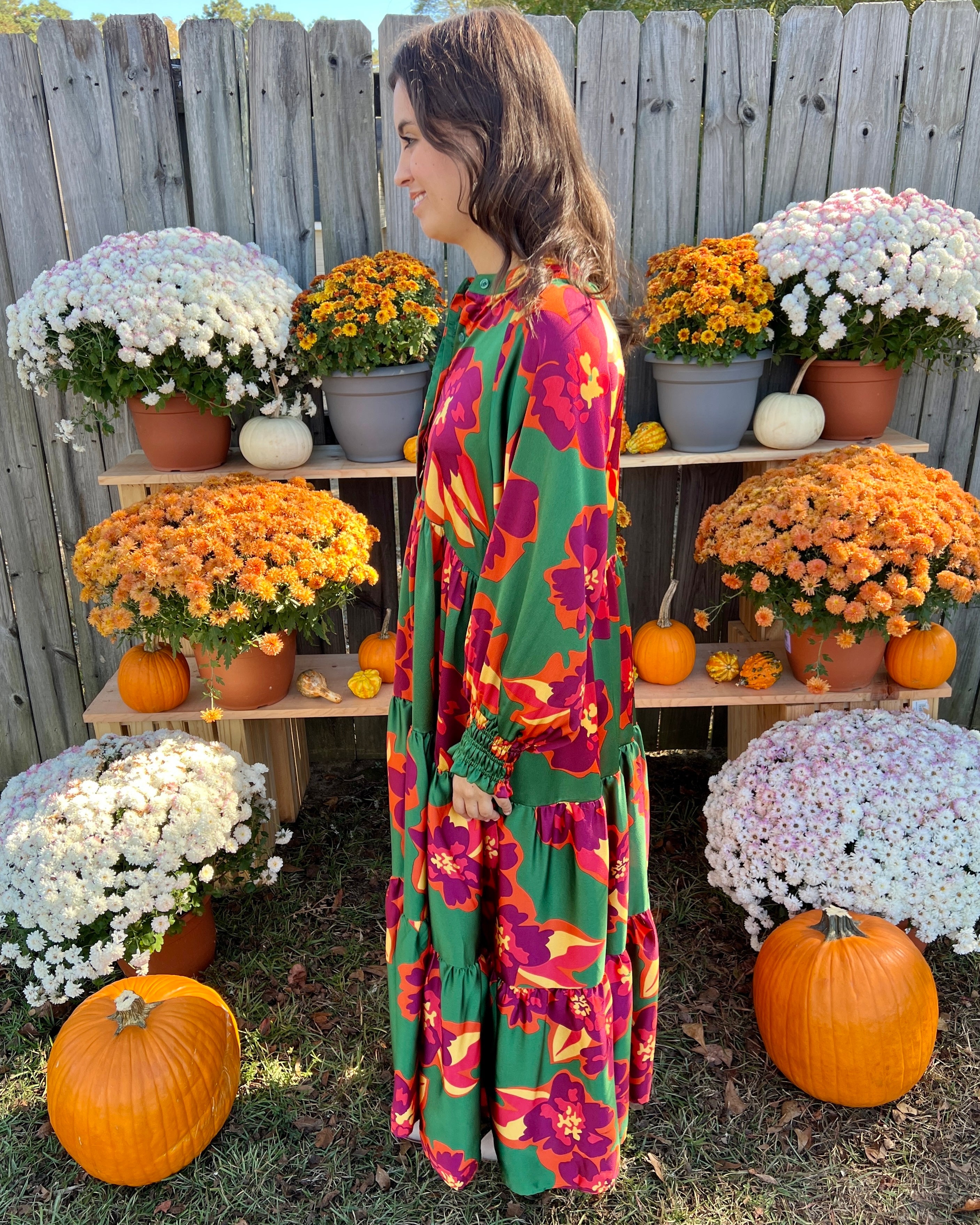 Chasing You Green Mix Floral Maxi Dress-Shop-Womens-Boutique-Clothing