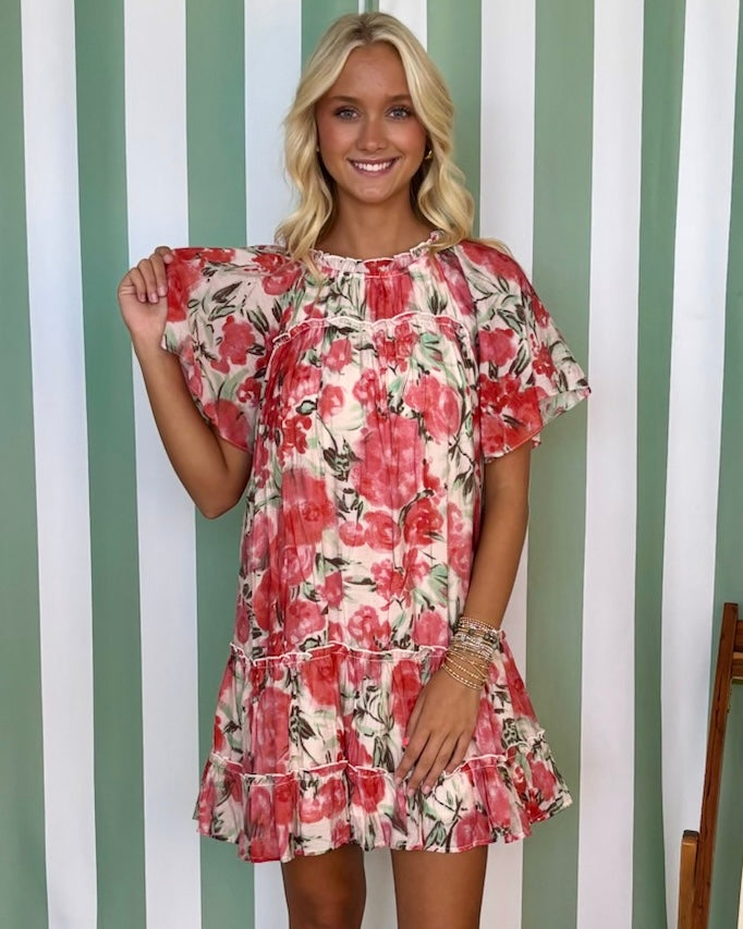 Build You Up Rose Floral Sheer Dress-Shop-Womens-Boutique-Clothing
