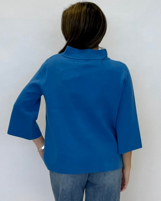 Warm Embers Blue Bell Sleeve Sweater-Shop-Womens-Boutique-Clothing