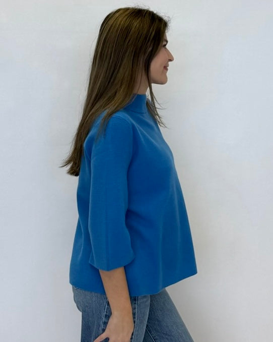 Warm Embers Blue Bell Sleeve Sweater-Shop-Womens-Boutique-Clothing