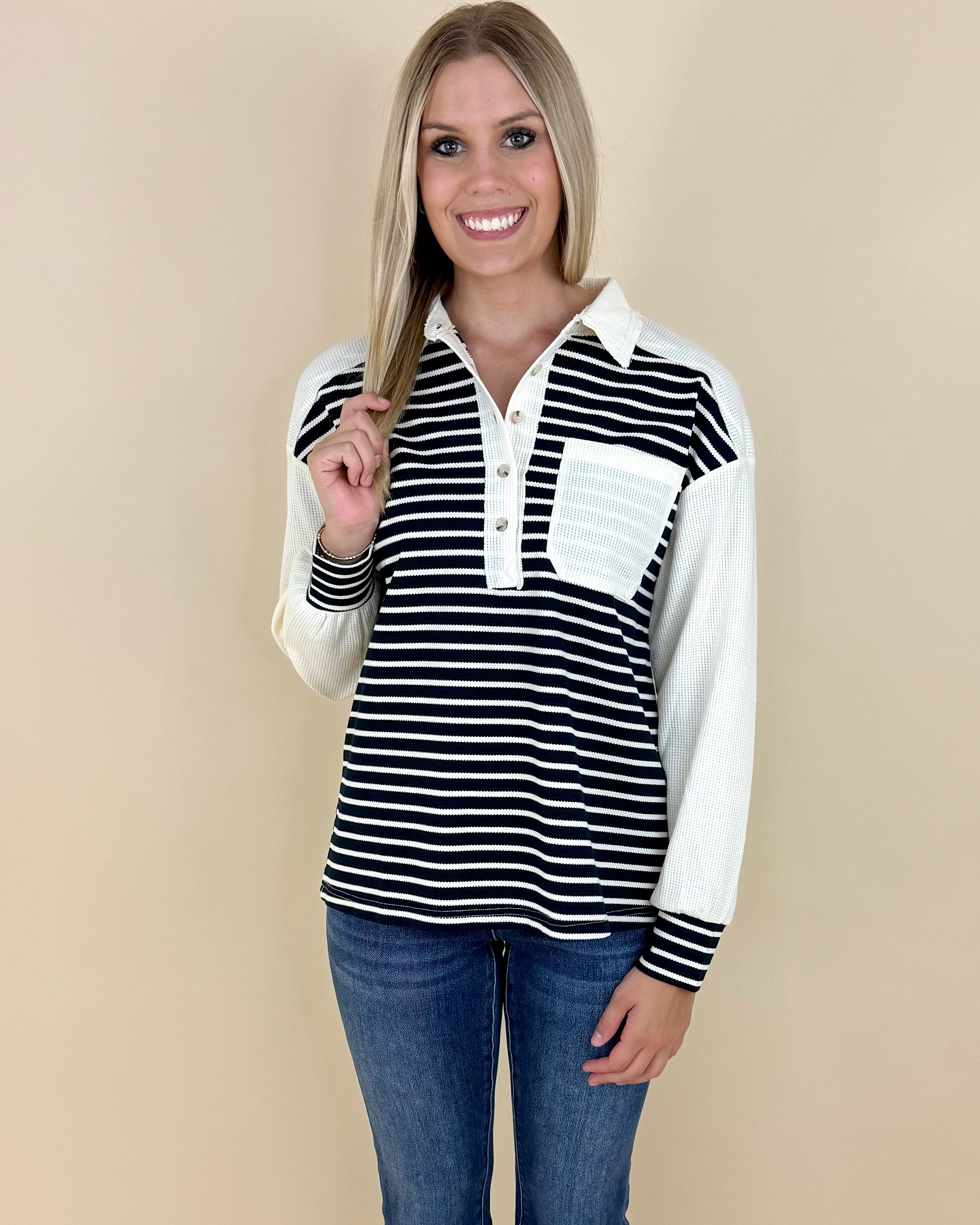 Face It Ivory Colorblock Top-Shop-Womens-Boutique-Clothing