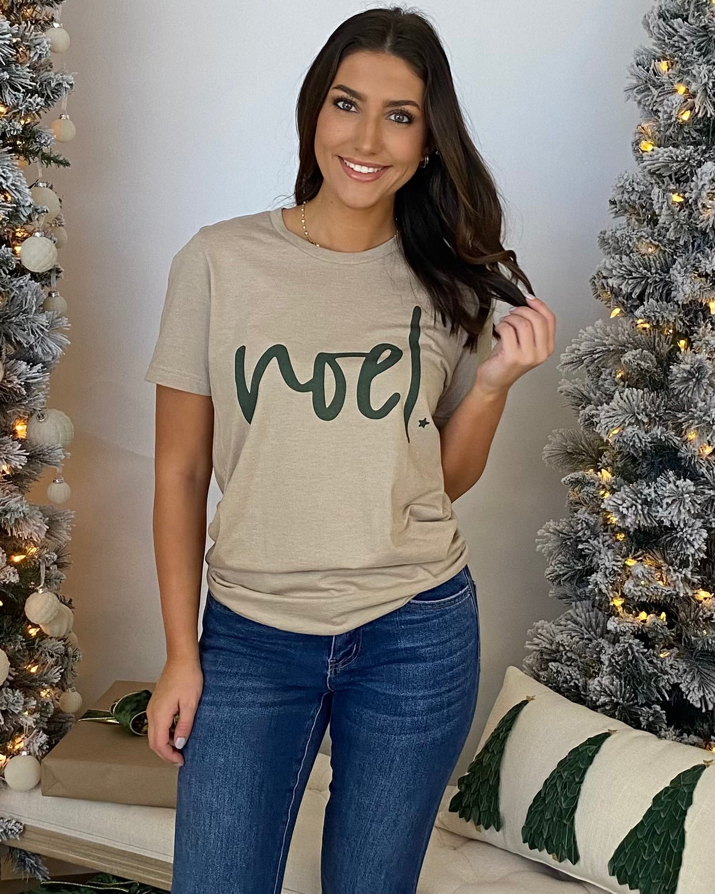 Believe It Tan Noel Tee-Shop-Womens-Boutique-Clothing
