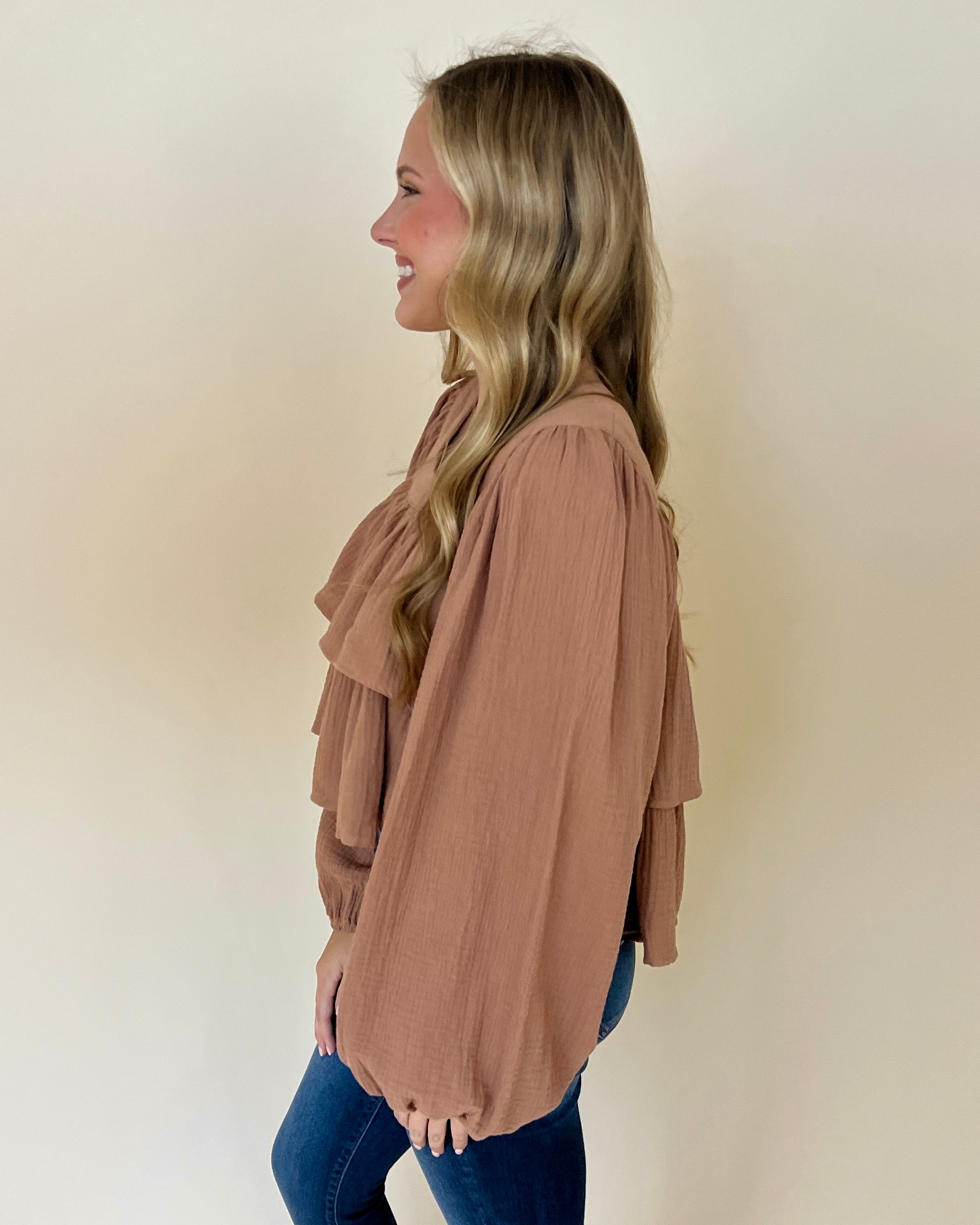 Spin Me Around Camel Square Neck Top-Shop-Womens-Boutique-Clothing