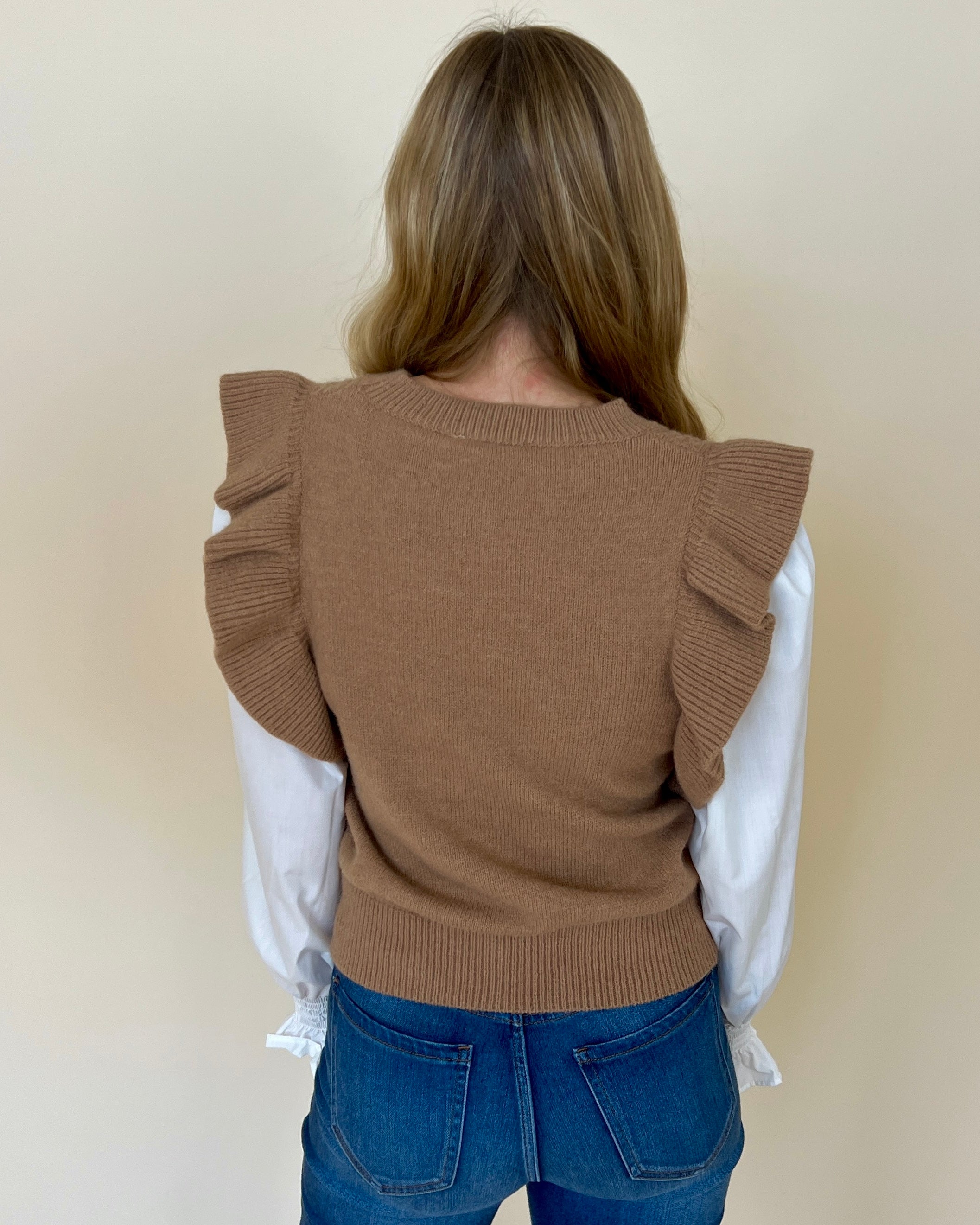 Made For You Camel Cable Knit Sweater Top-Shop-Womens-Boutique-Clothing