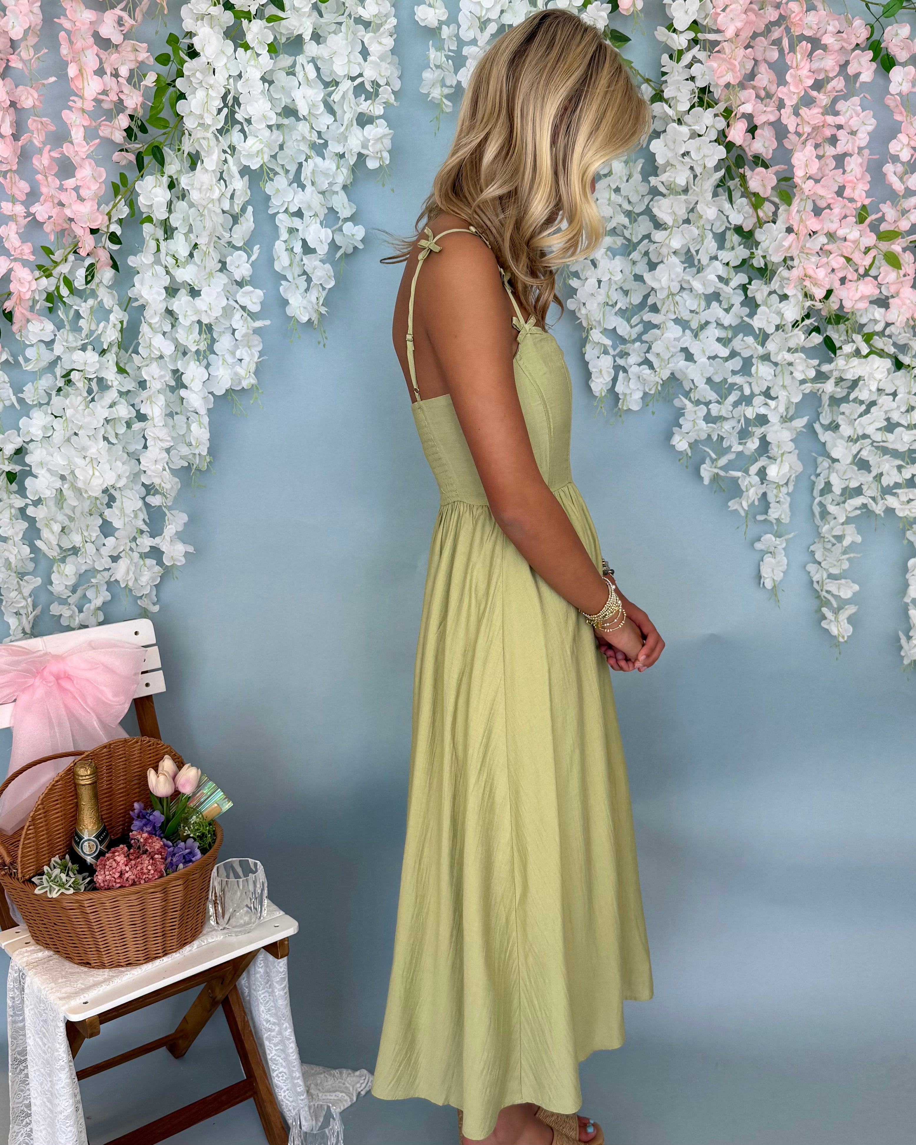 Endeavor Kiwi Bow Strap Maxi Dress-Shop-Womens-Boutique-Clothing