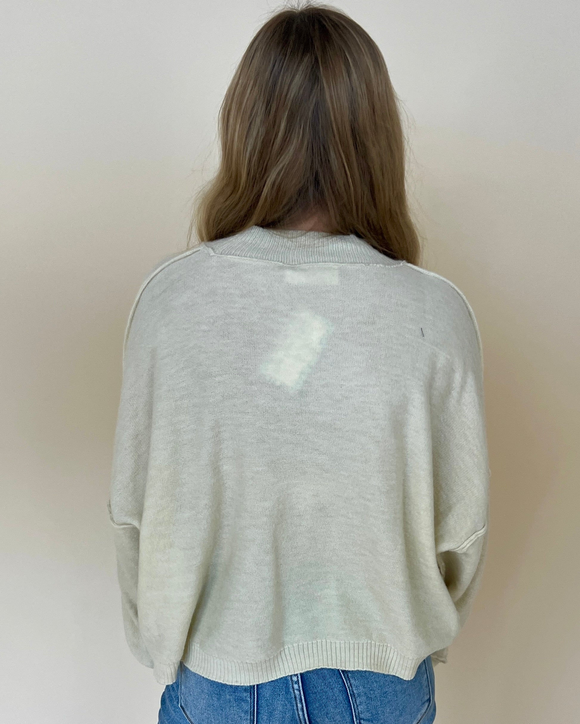 Falling For You Cream Brushed Crop Dolman Sweater-Shop-Womens-Boutique-Clothing