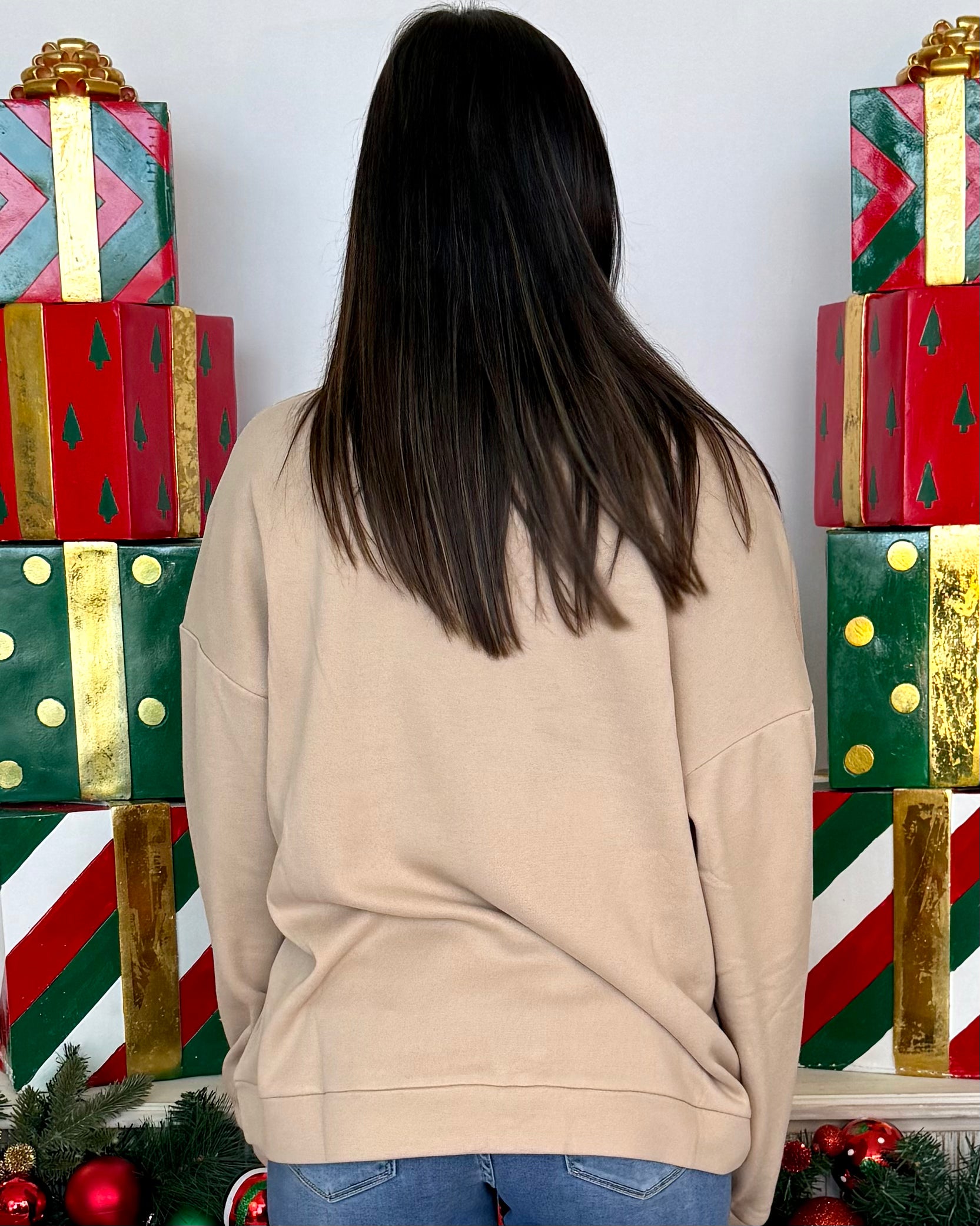 Jingle All The Way Oatmeal Gingerbread Pullover-Shop-Womens-Boutique-Clothing