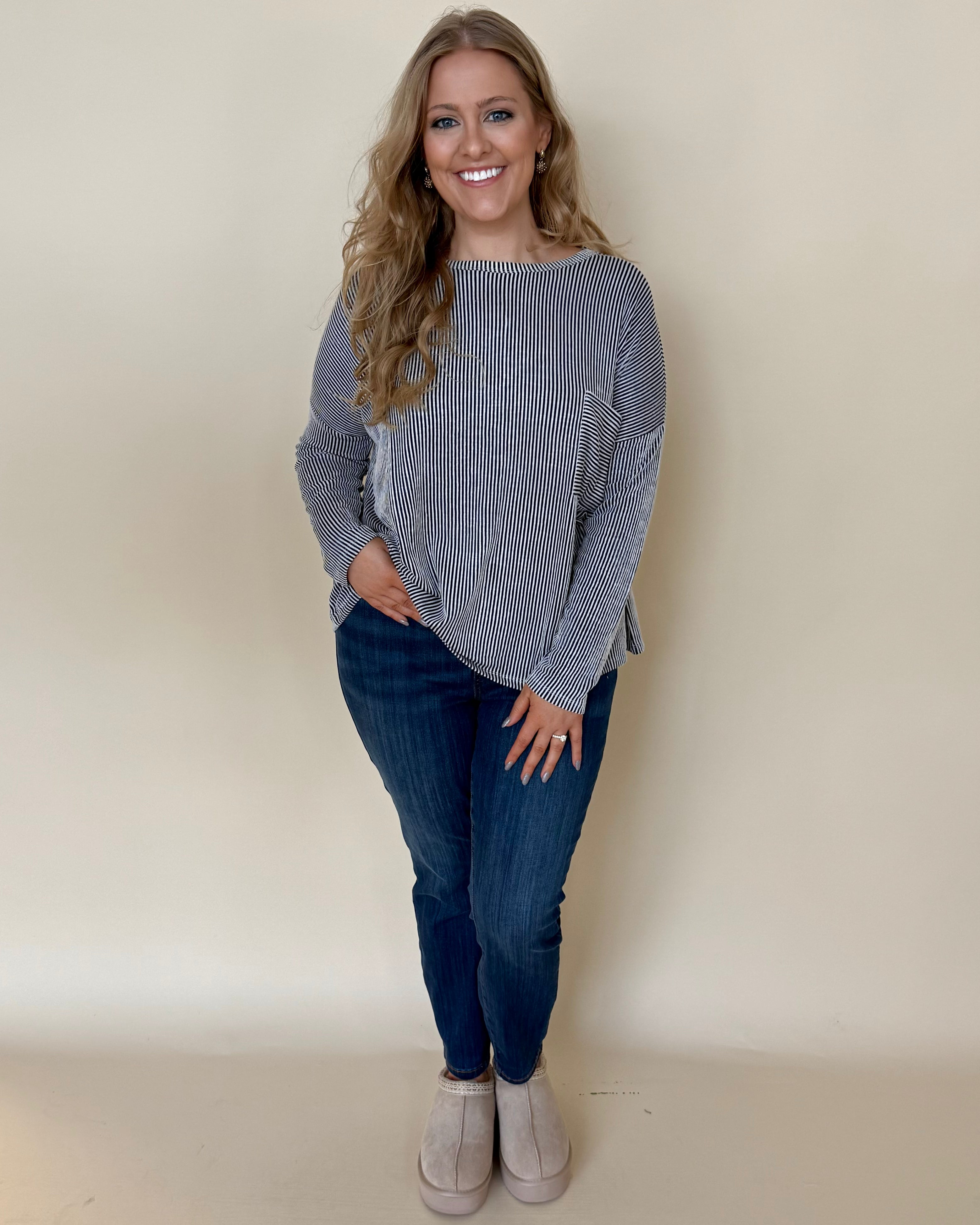 In Between Black Plus Ribbed Top-Shop-Womens-Boutique-Clothing