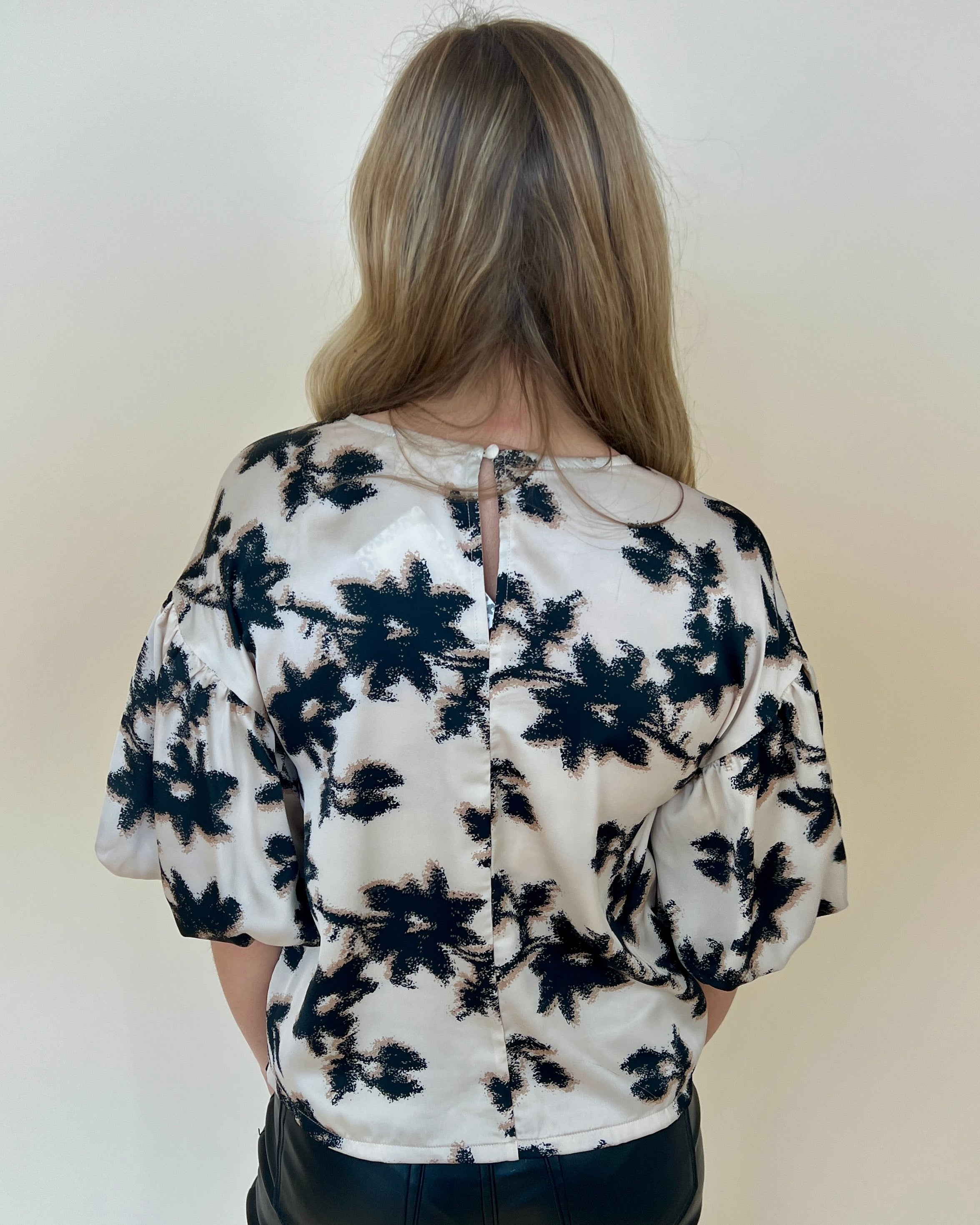 Cute Energy Cream Floral Top-Shop-Womens-Boutique-Clothing