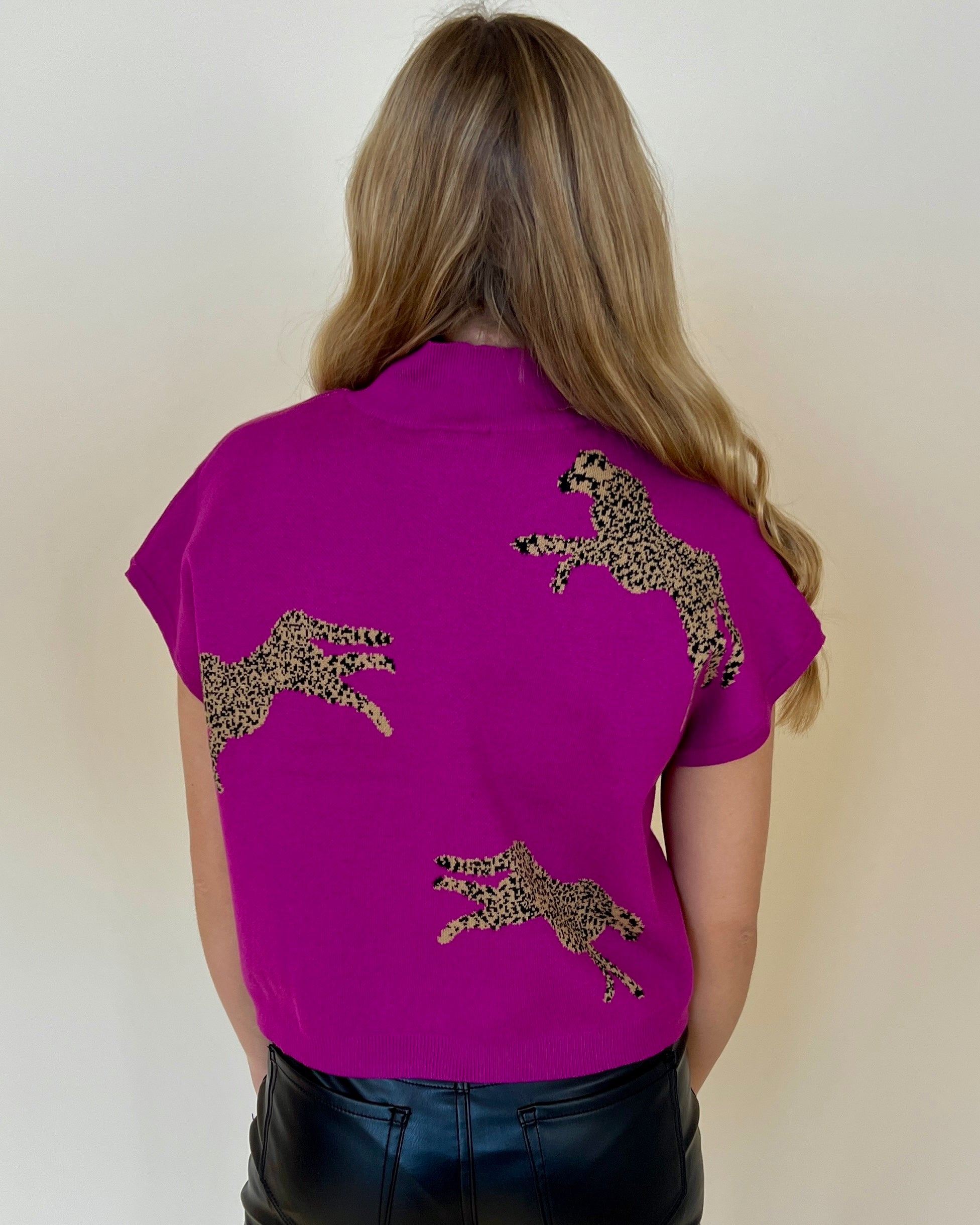 Enchanting Violet Cheetah Print Sweater-Shop-Womens-Boutique-Clothing