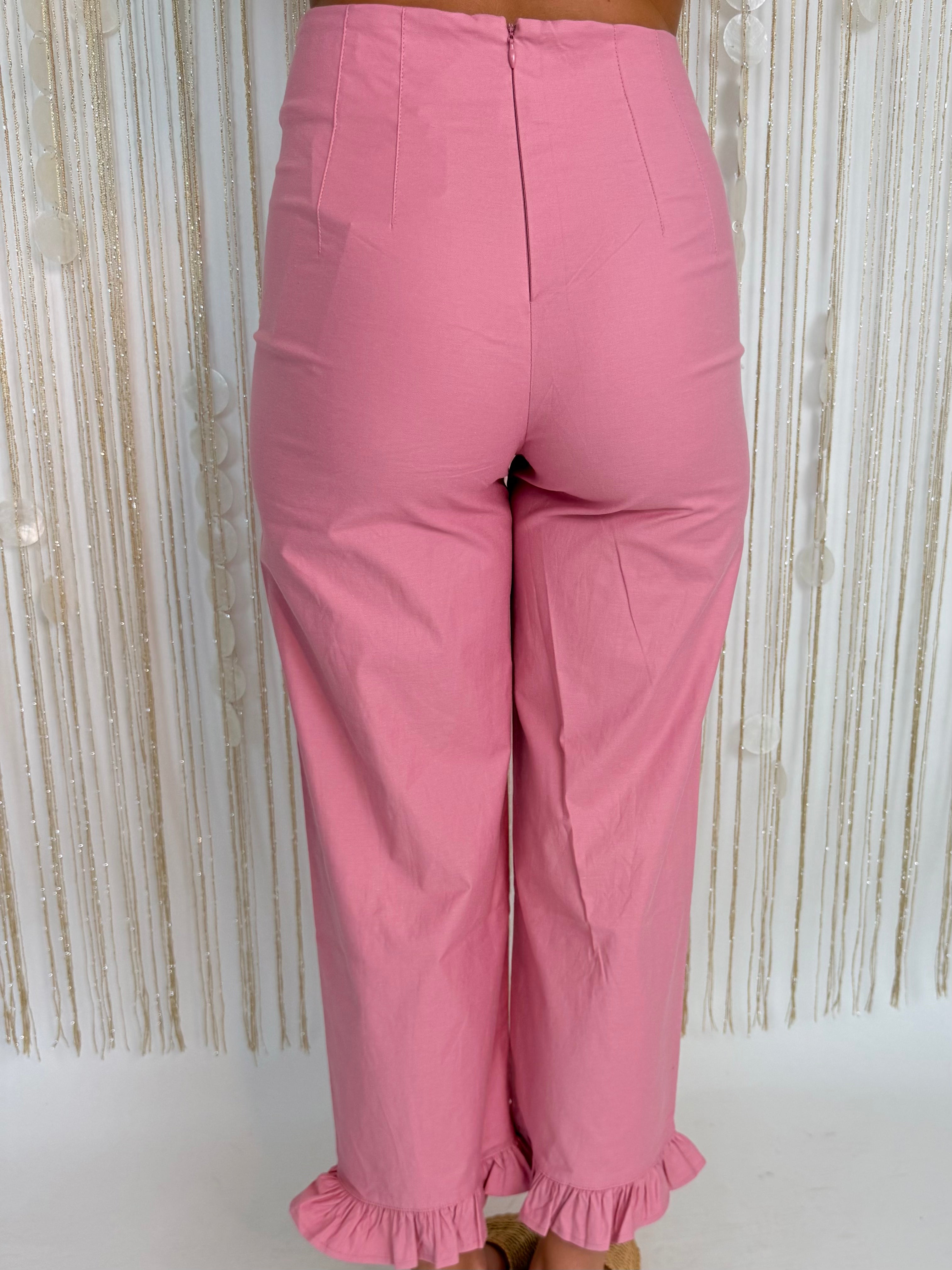 New Horizon Rose Quartz Straight Leg Pants-Shop-Womens-Boutique-Clothing