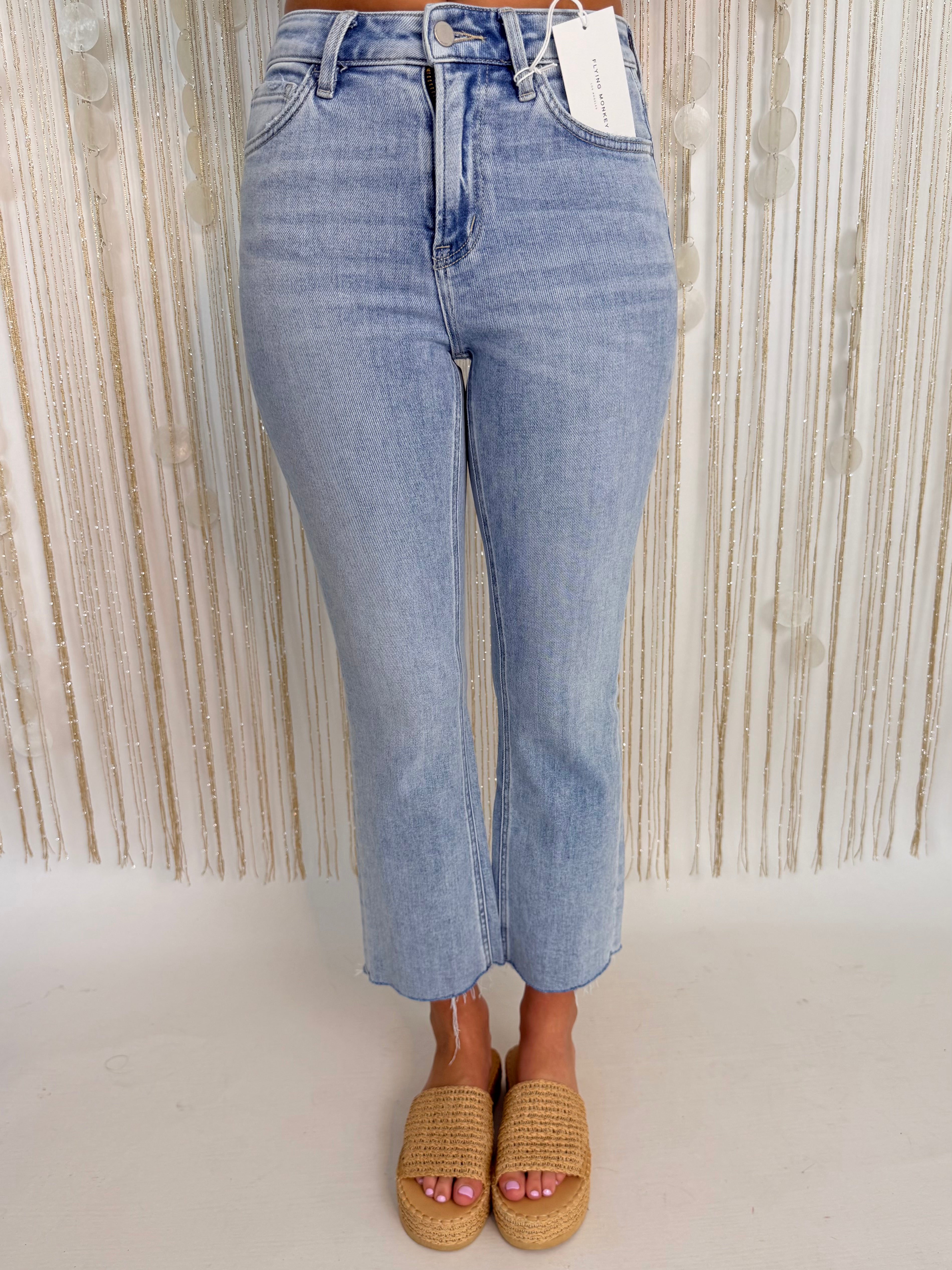 Playful Pop High Rise Kick Flare Jeans-Shop-Womens-Boutique-Clothing