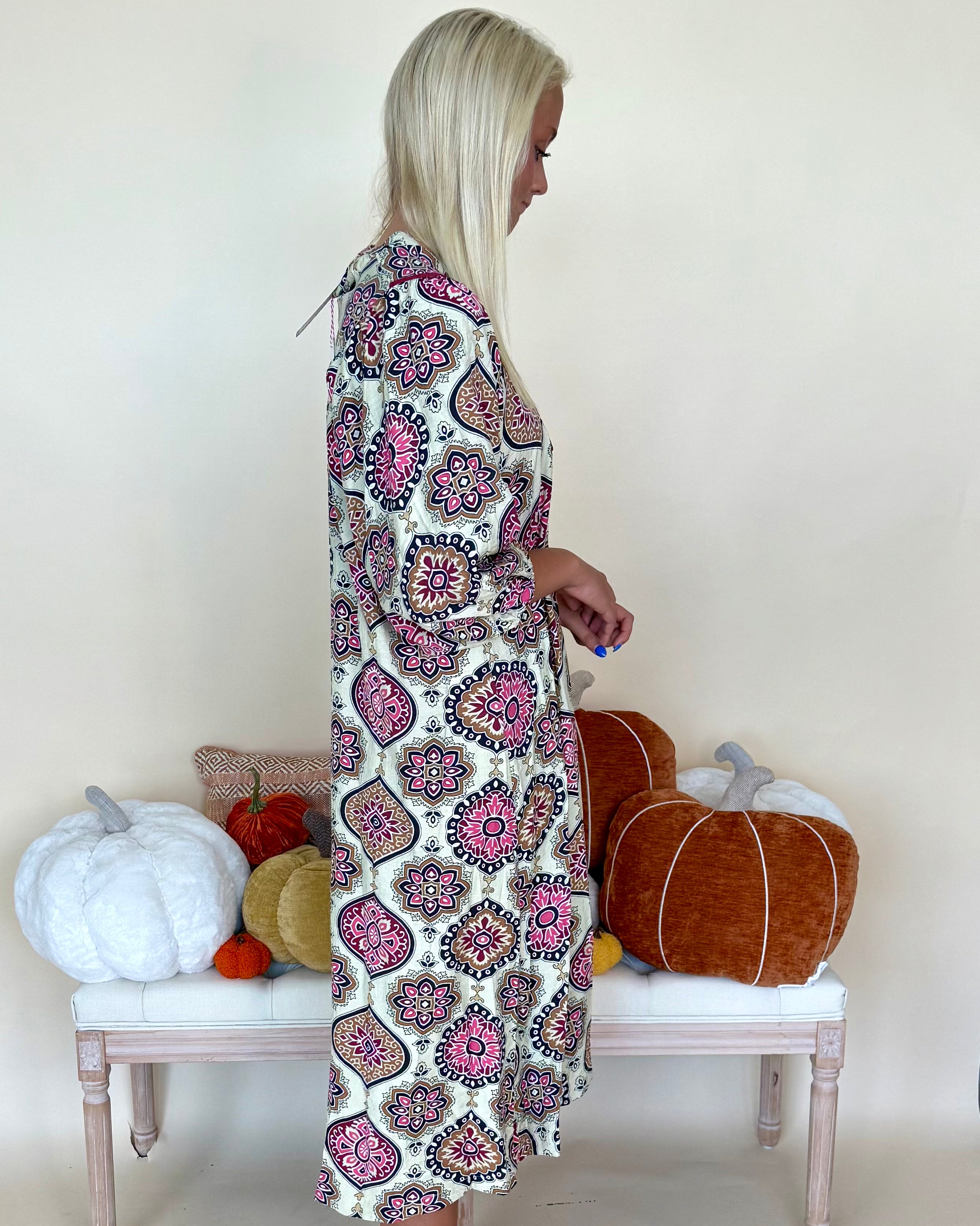 My Mark Berry Mix Abstract Midi Dress-Shop-Womens-Boutique-Clothing