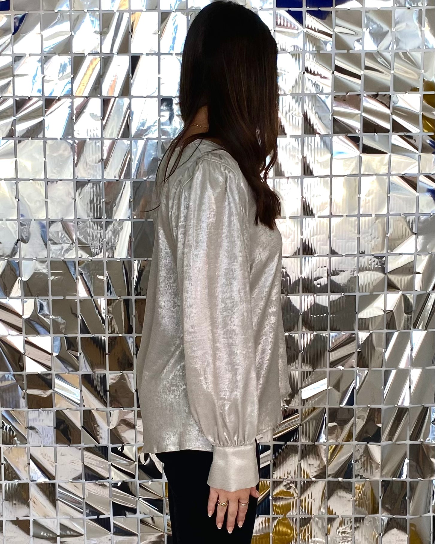 Bright Star Pearl Metallic Top-Shop-Womens-Boutique-Clothing