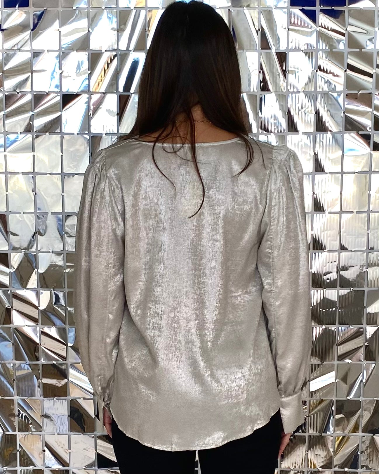 Bright Star Pearl Metallic Top-Shop-Womens-Boutique-Clothing