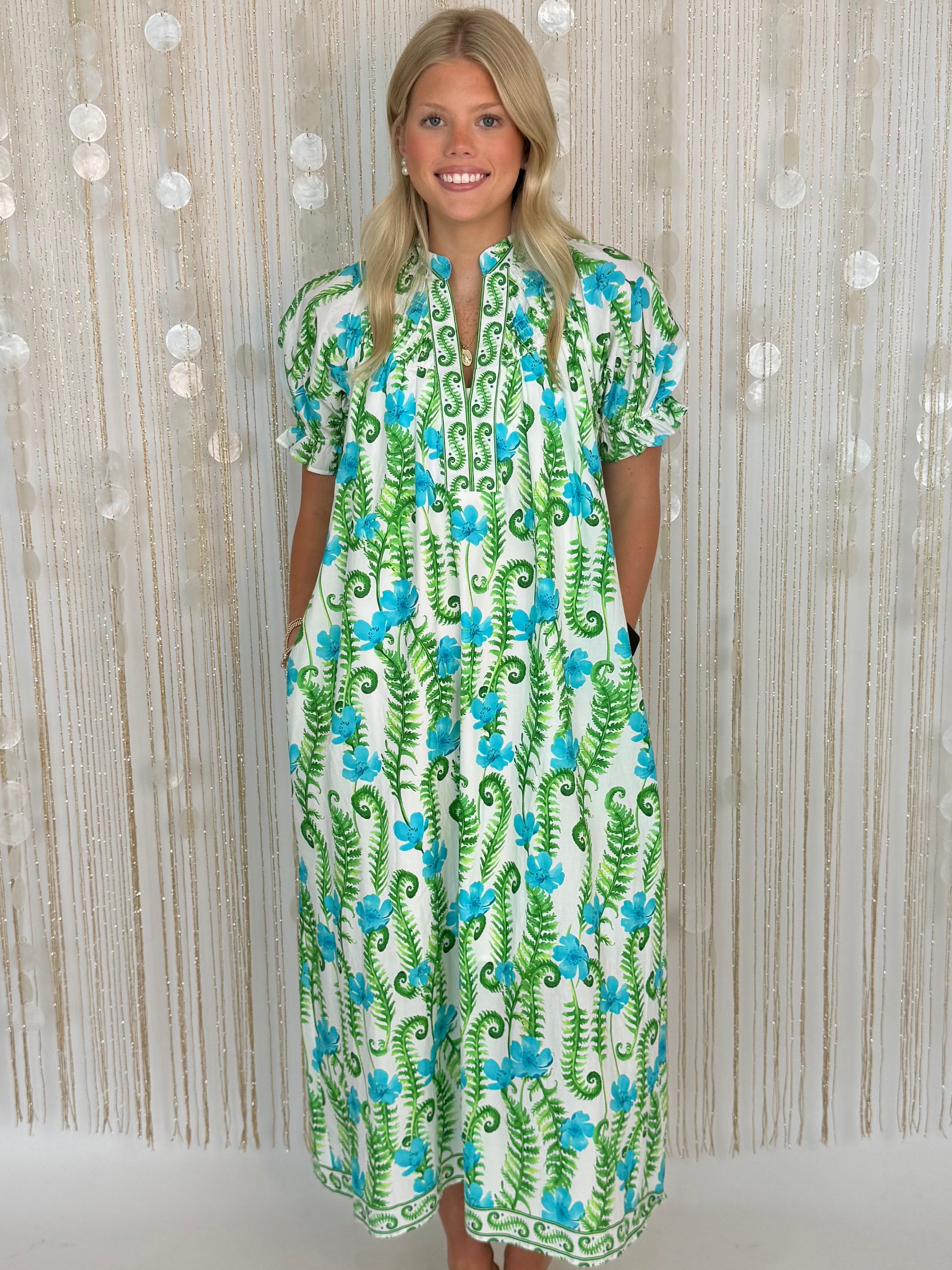 Love Alive Cream Ruffle Smocked Dress-Shop-Womens-Boutique-Clothing