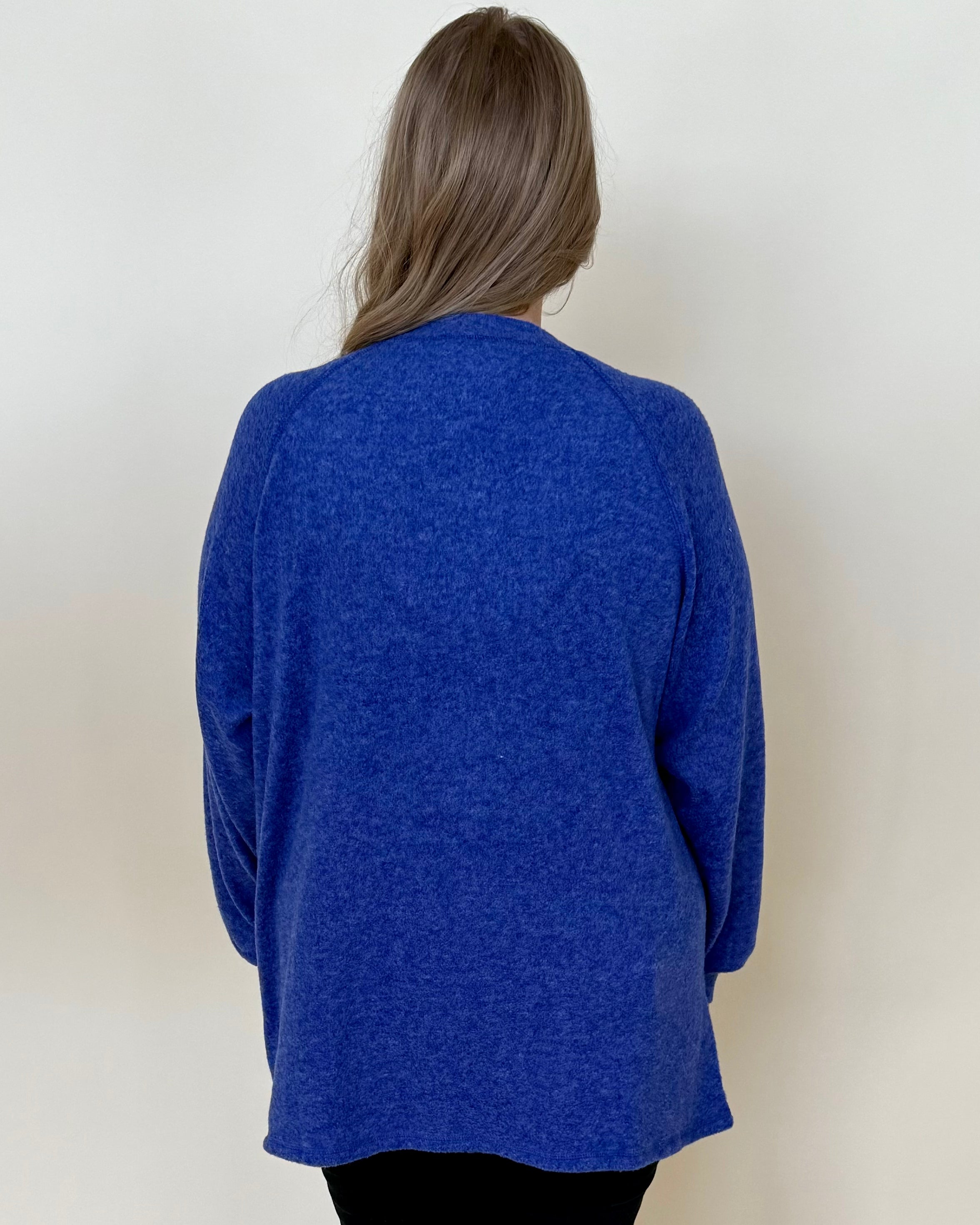 Listen Closely Bright Blue Plus Henley Sweater-Shop-Womens-Boutique-Clothing