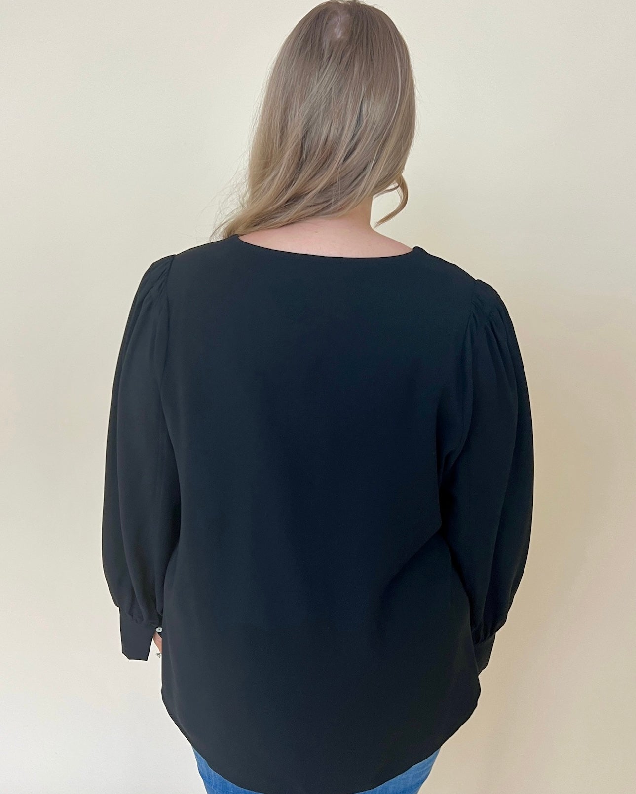 Find You Well Black Plus V-neck Top-Shop-Womens-Boutique-Clothing