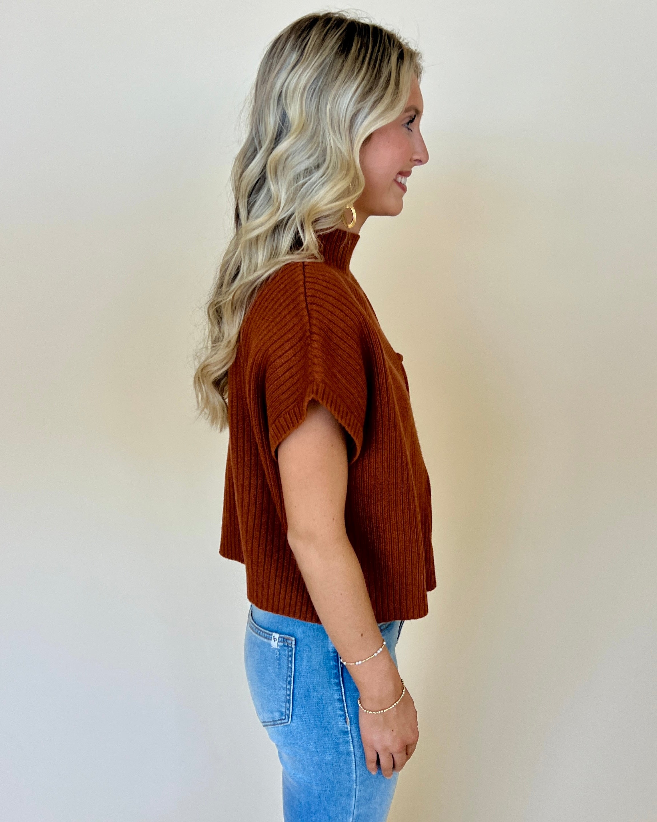 Still Holding On Copper Pocket Sweater-Sold out-Shop-Womens-Boutique-Clothing