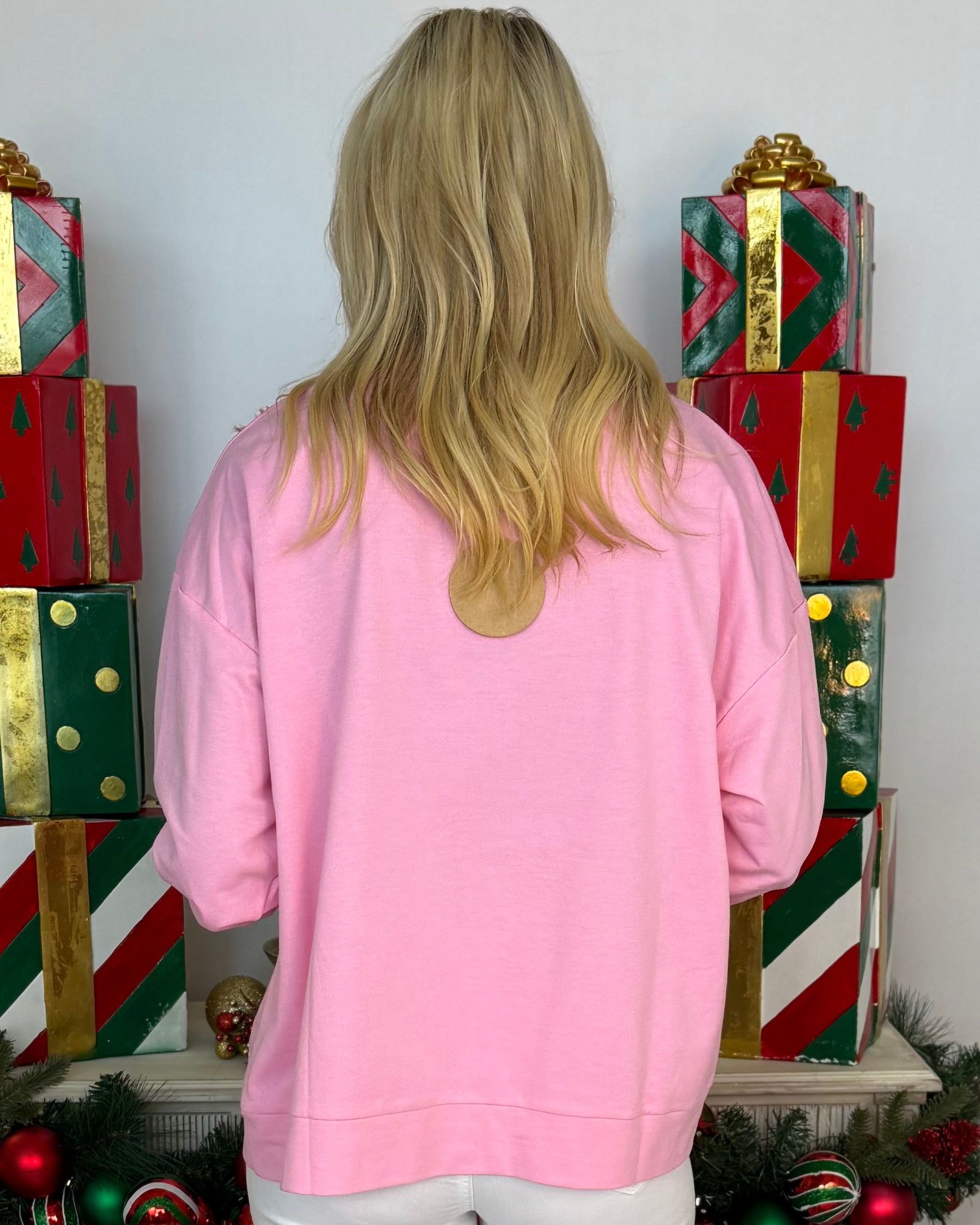 Sparkly Lights Lt. Pink Sequin Nutcracker Pullover-Shop-Womens-Boutique-Clothing