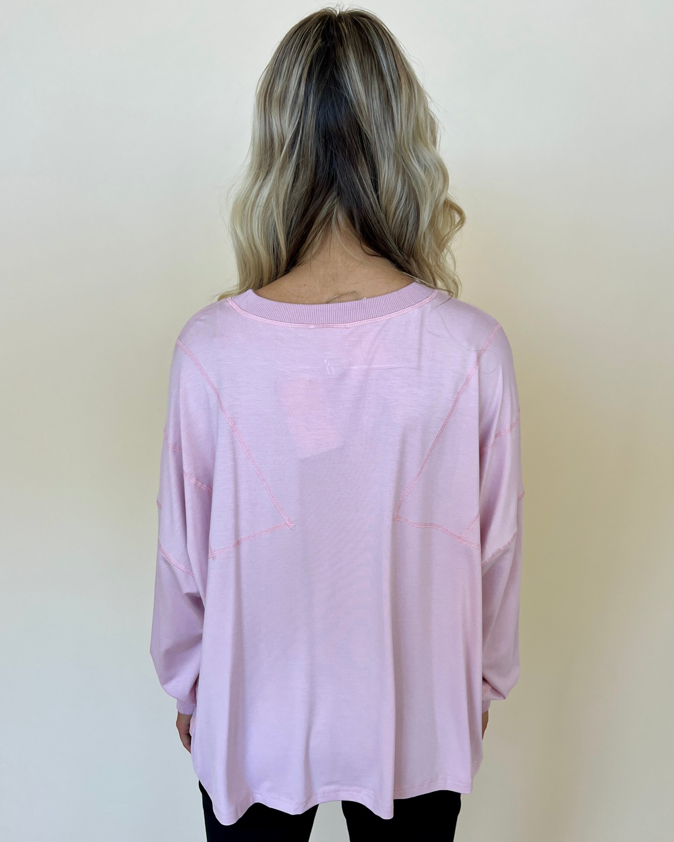 Beyond Beautiful V Rose Seam Detail Loose Fit Top-Shop-Womens-Boutique-Clothing