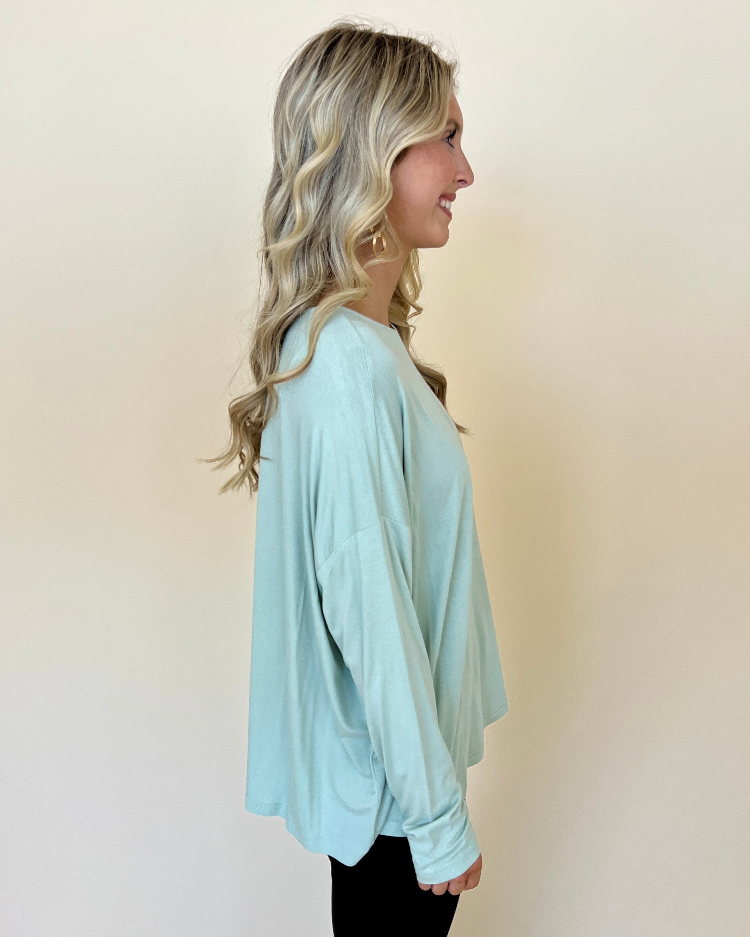 Days Gone By Lt Sage Knit Top-Shop-Womens-Boutique-Clothing