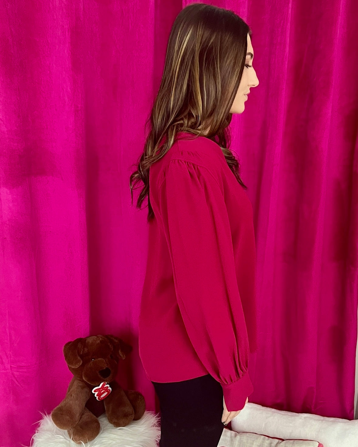 Find You Well Burgundy V-neck Top-Shop-Womens-Boutique-Clothing