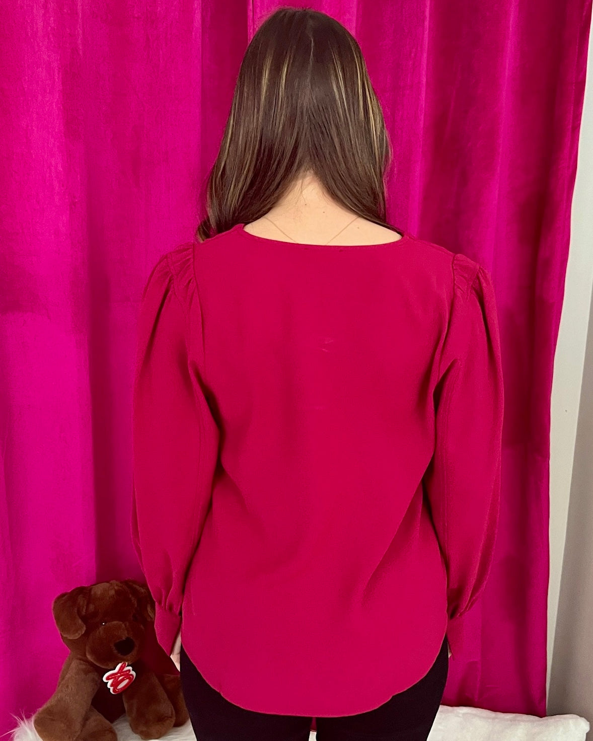 Find You Well Burgundy V-neck Top-Shop-Womens-Boutique-Clothing
