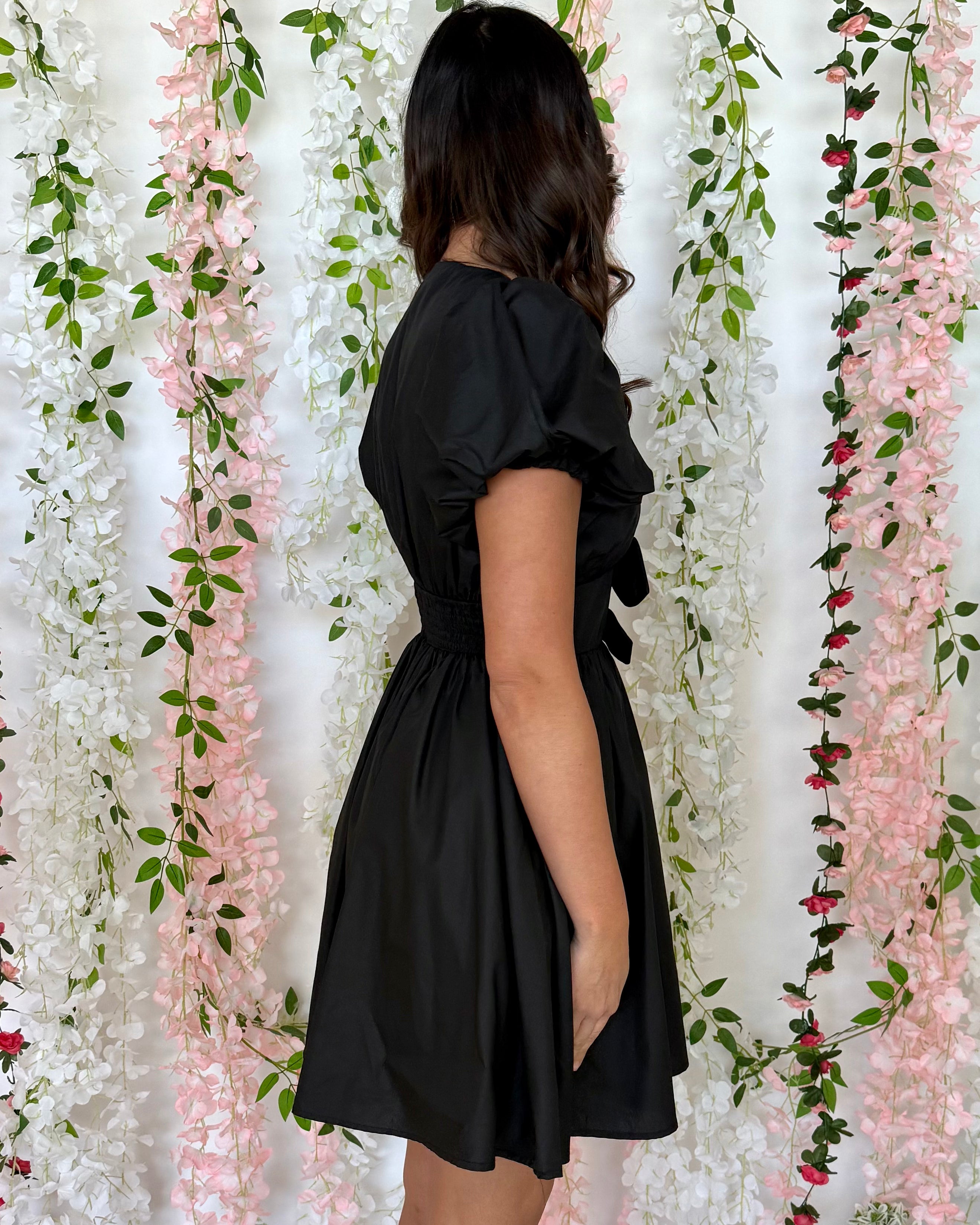 Tell Me Why Black Bow Dress-Shop-Womens-Boutique-Clothing