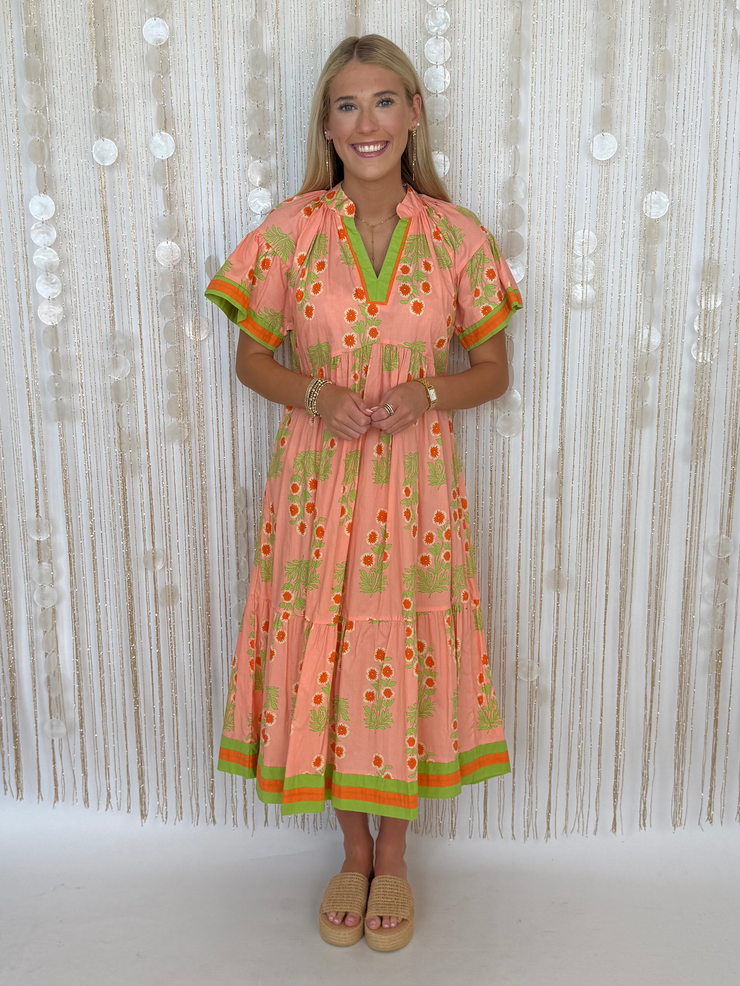 Your Moment Peach Pink Midi Dress-Shop-Womens-Boutique-Clothing