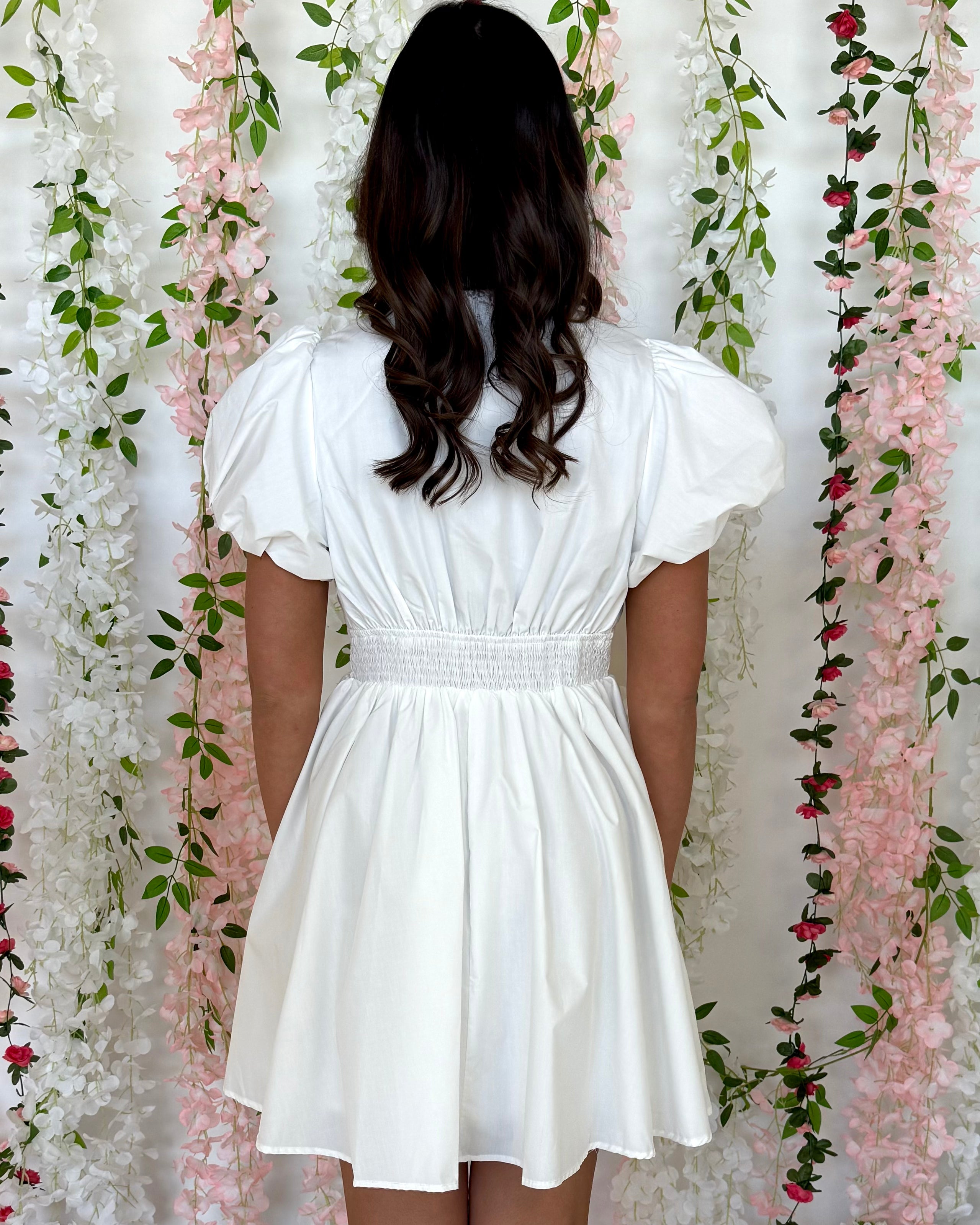 Tell Me Why Off White Bow Dress-Shop-Womens-Boutique-Clothing