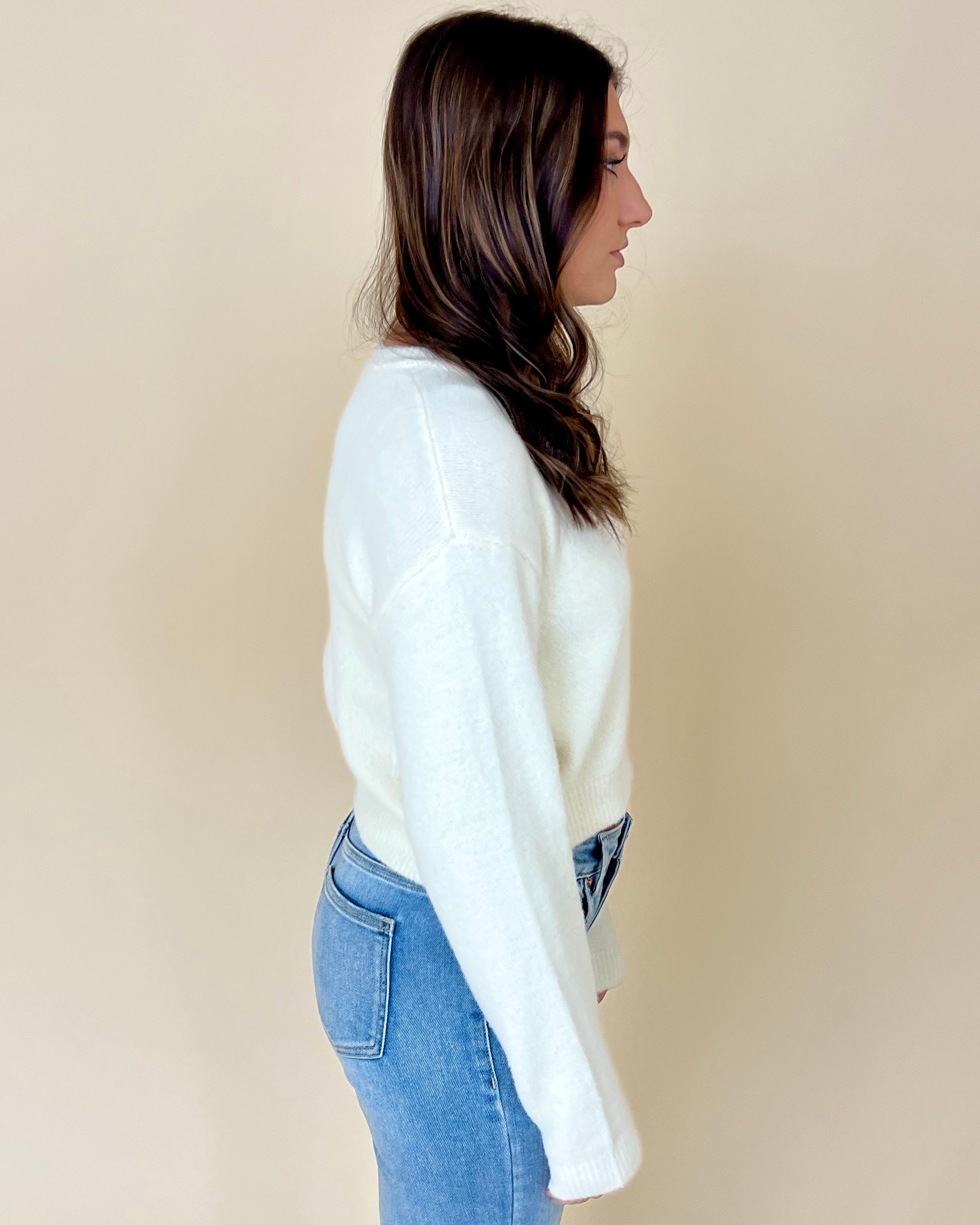 Be You Cream Fuzzy Cropped Sweater-Shop-Womens-Boutique-Clothing
