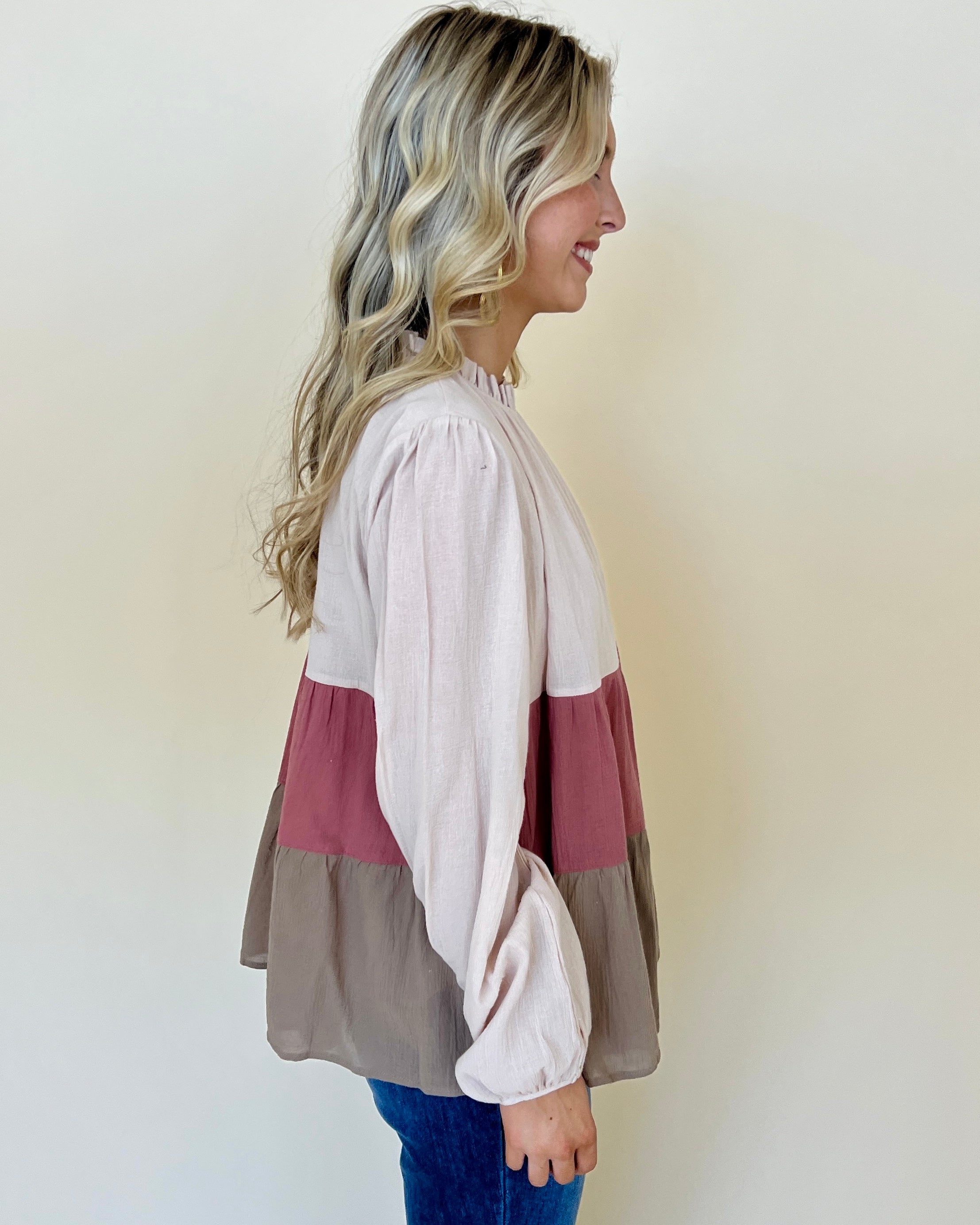 Express Yourself Mocha Color Block Top-Shop-Womens-Boutique-Clothing