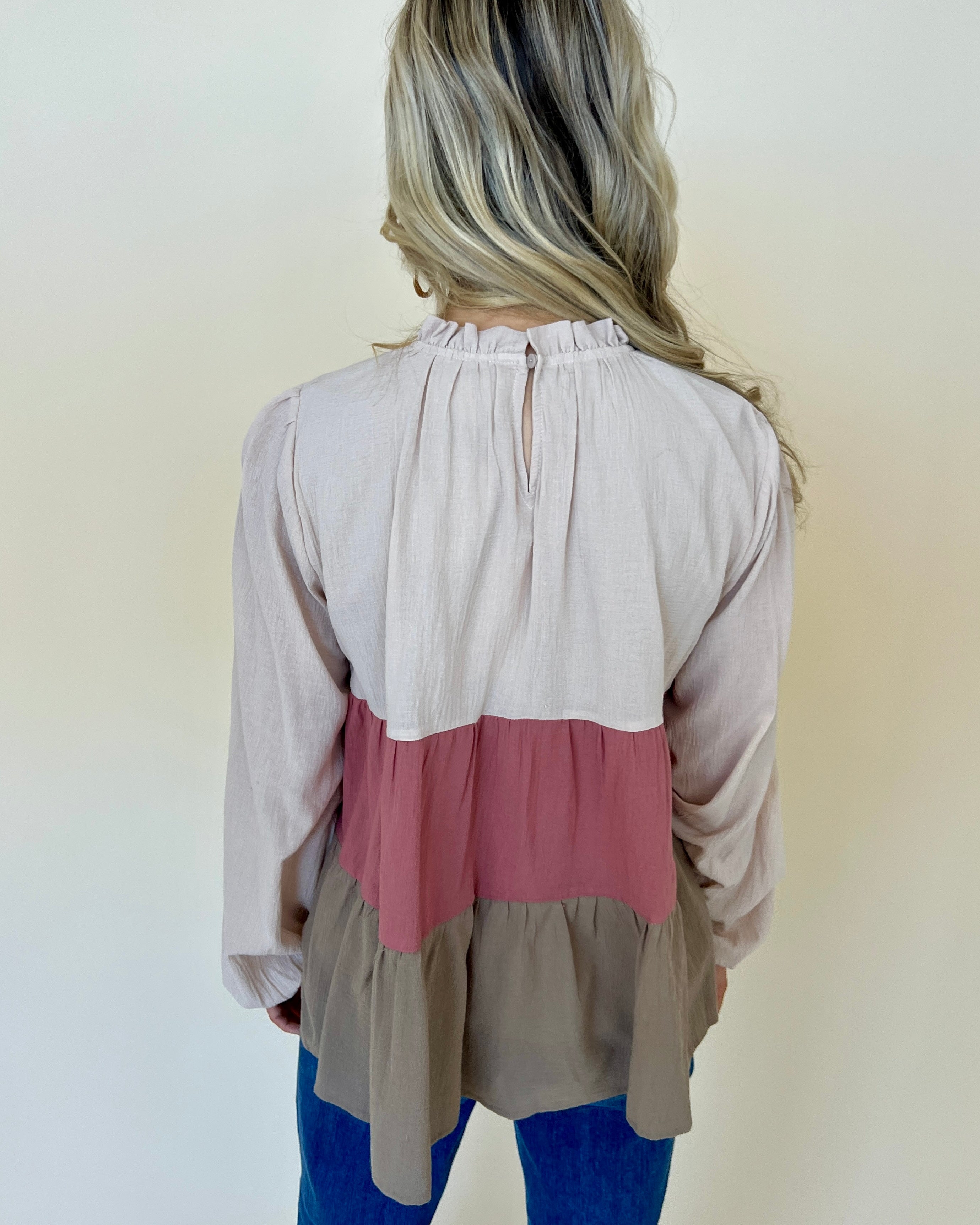 Express Yourself Mocha Color Block Top-Shop-Womens-Boutique-Clothing
