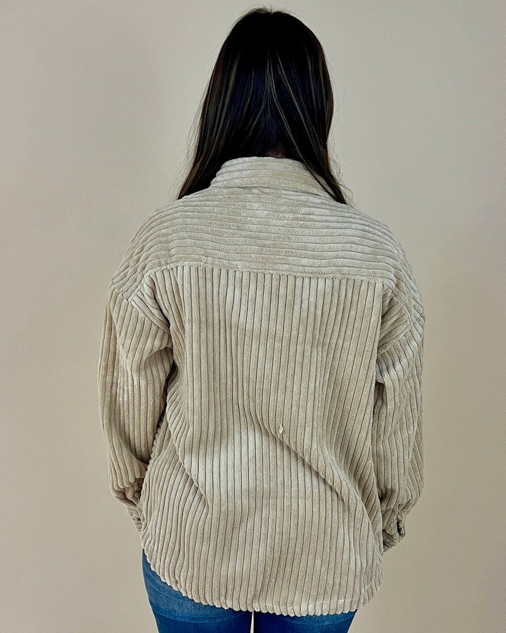Perfect Season Cream Fuzzy Ribbed Jacket-Shop-Womens-Boutique-Clothing