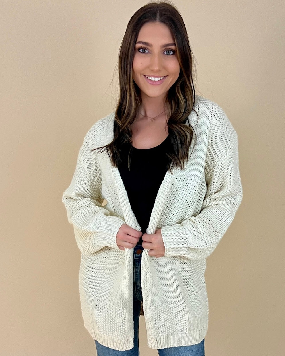 Needed This Cream Checker Cardigan-Shop-Womens-Boutique-Clothing