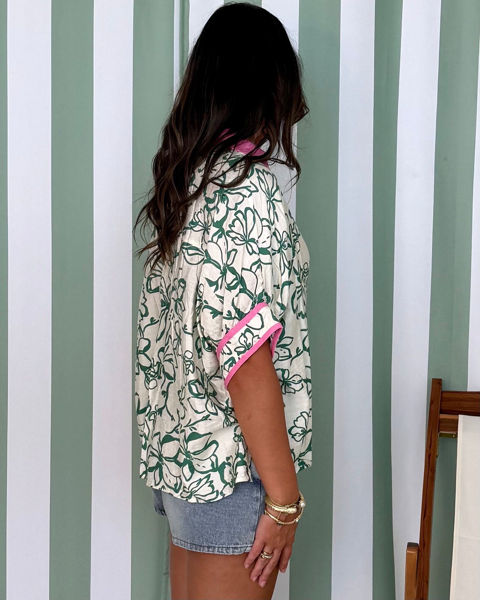 Flrity Moments Green Floral Band Top-Shop-Womens-Boutique-Clothing